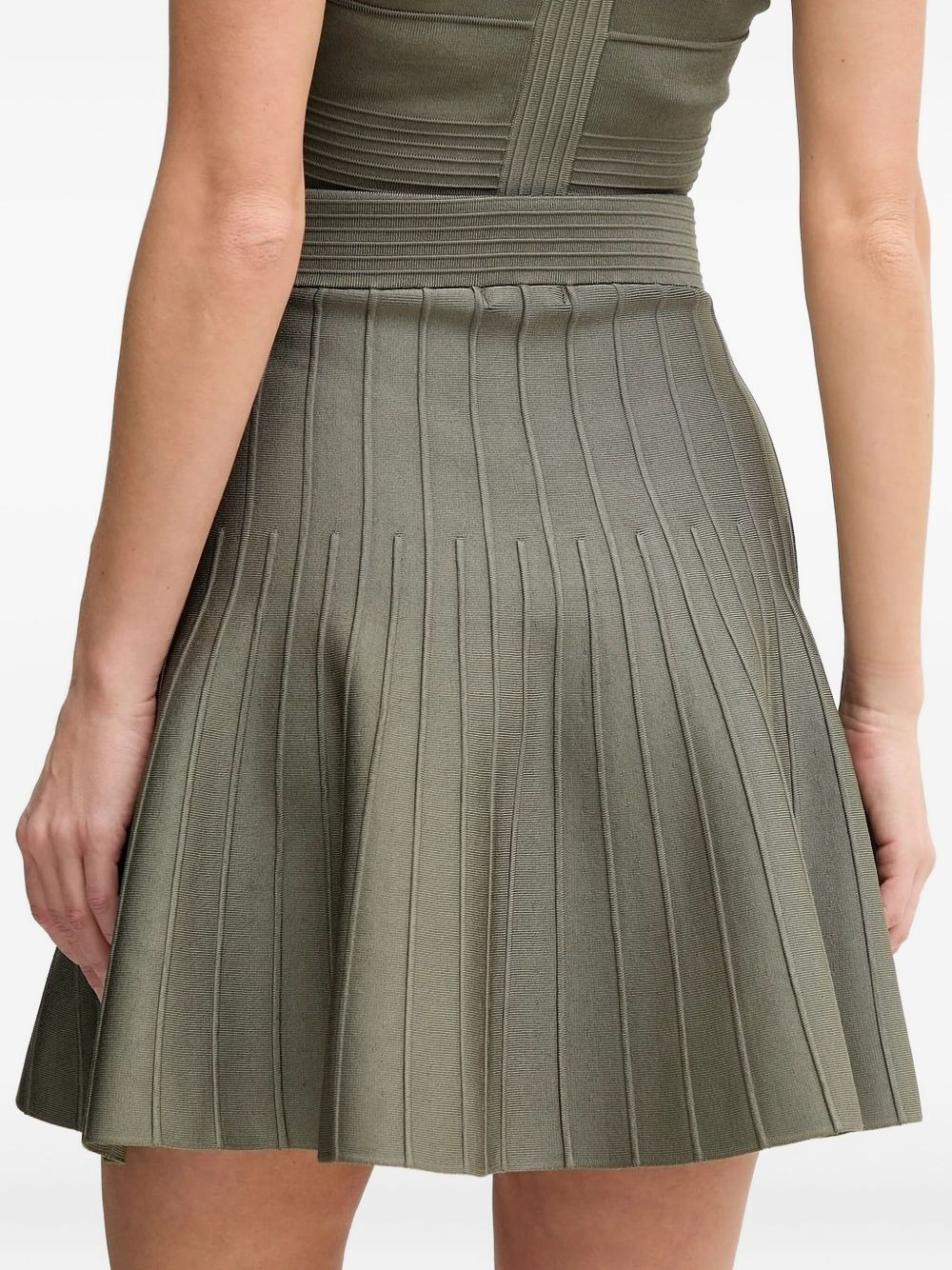 ribbed flared mini skirt - 3