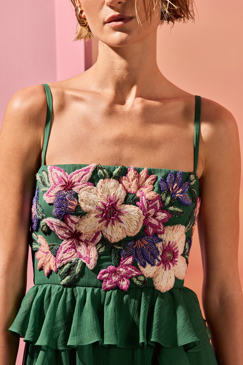 PatBO CHIFFON DAYDREAM FLOWERS MAXI DRESS outlook