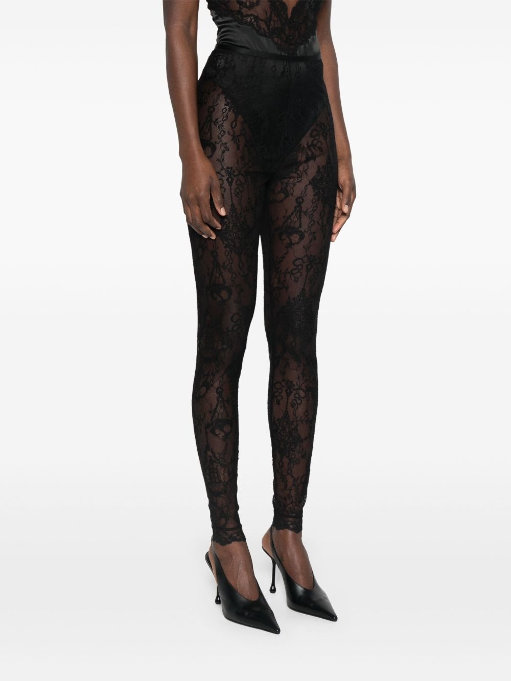 chandelier lace leggings - 3