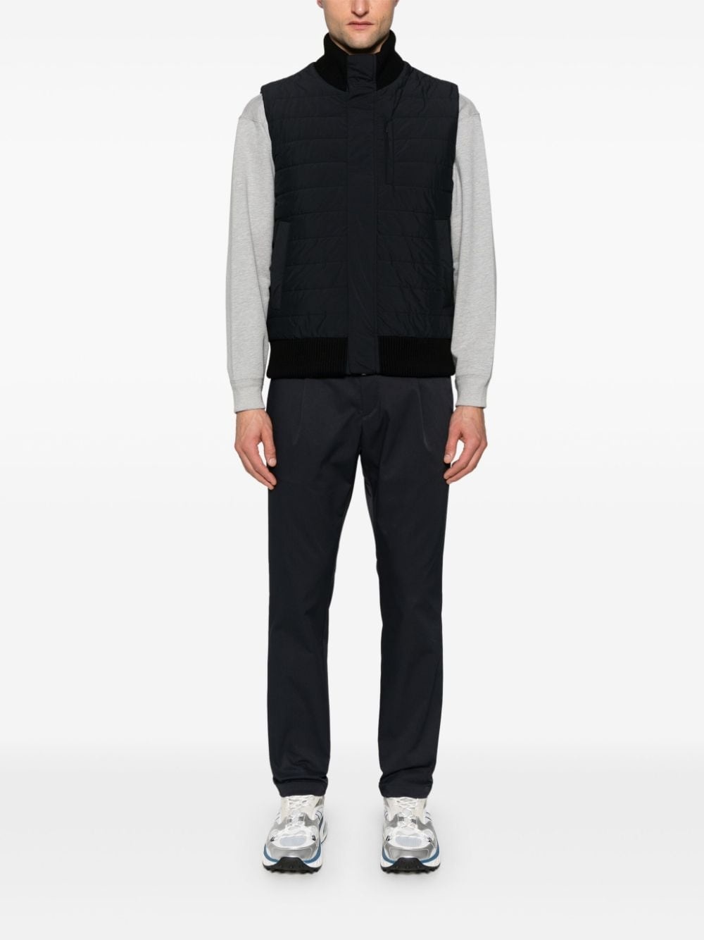 quilted zip-up gilet - 2