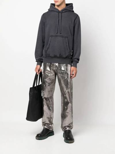 Diesel metallic-coated straight-leg jeans outlook