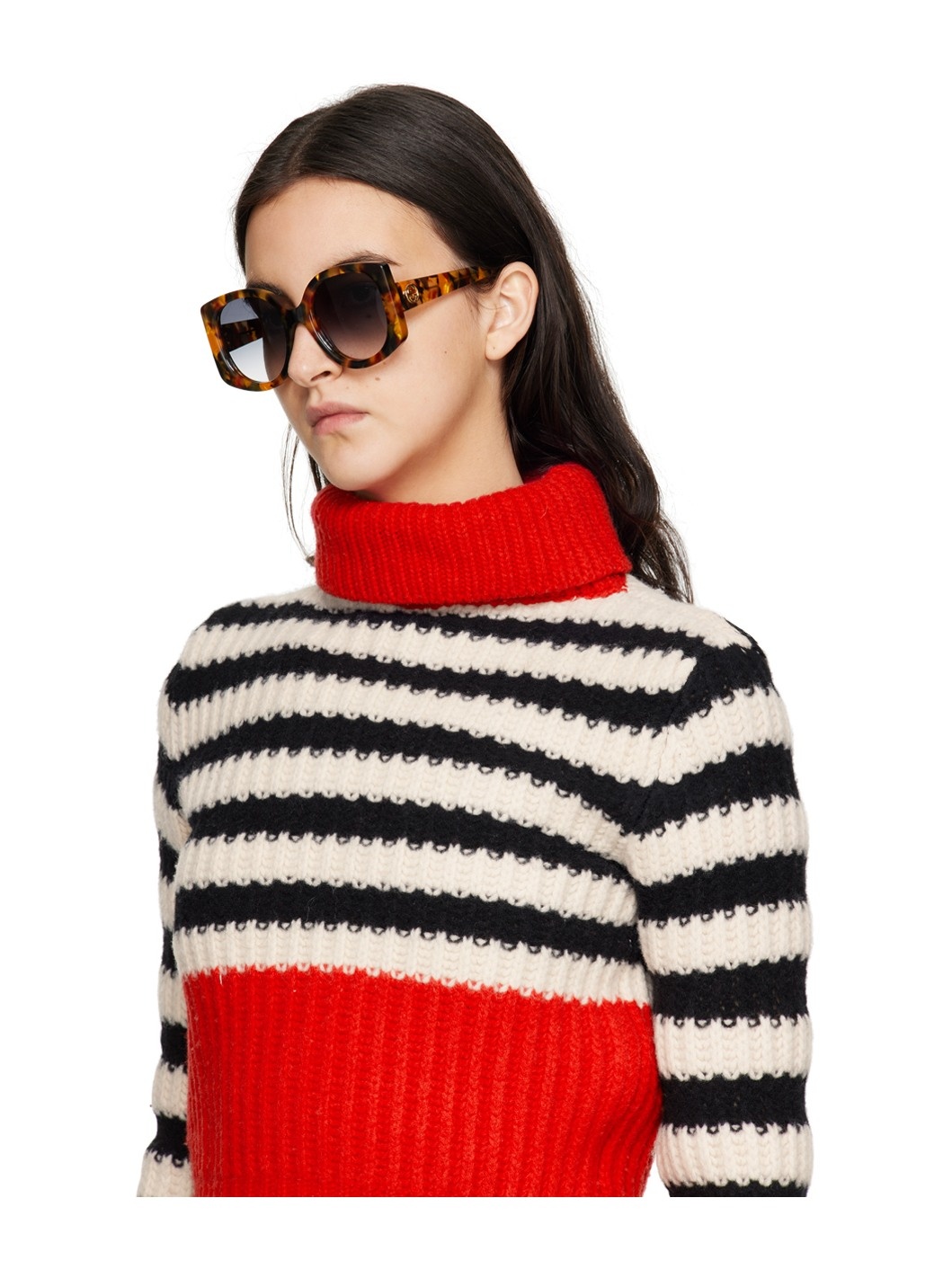 Tortoiseshell Round Sunglasses - 7