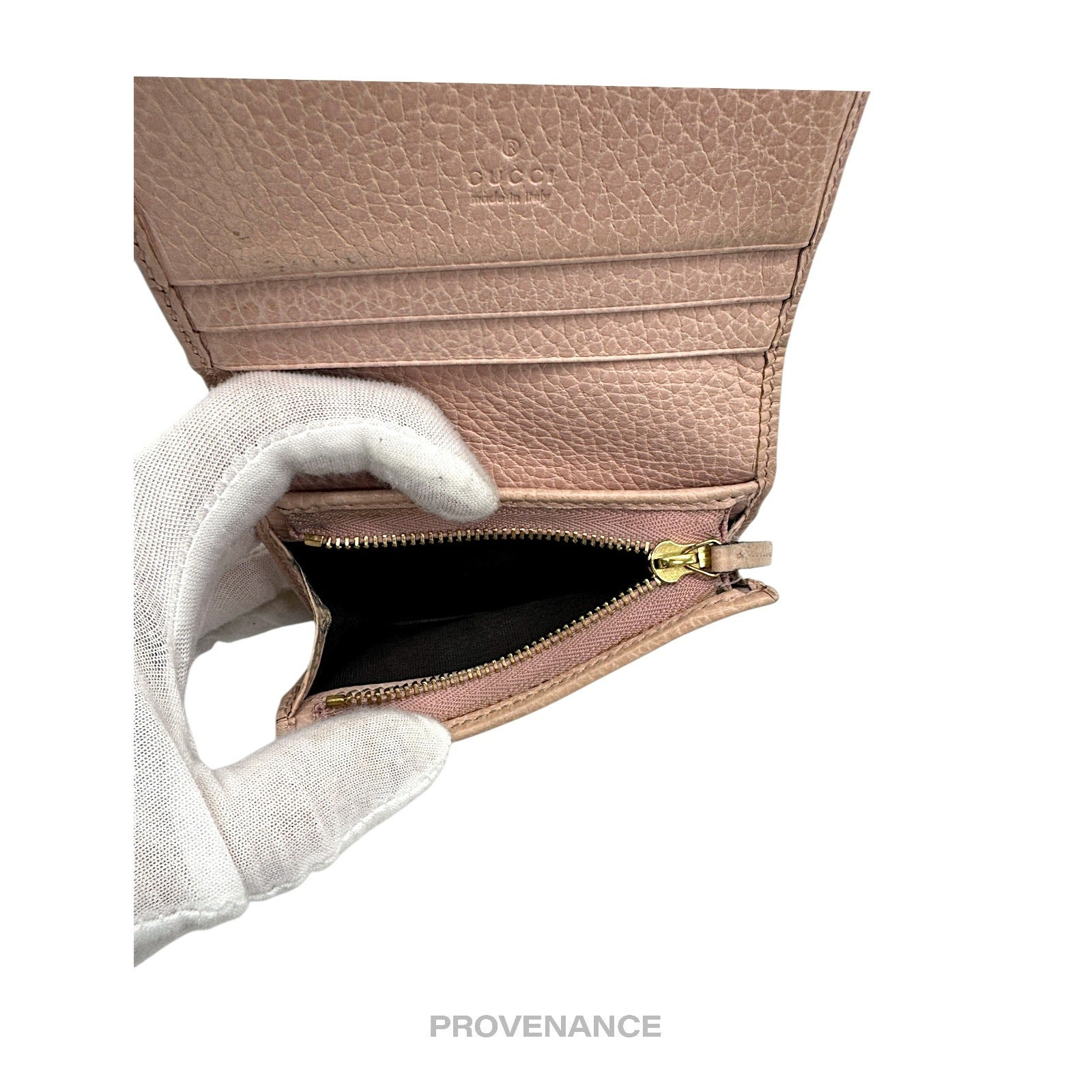 Gucci GG Marmont Card Holder Wallet - Pink Leather - 6