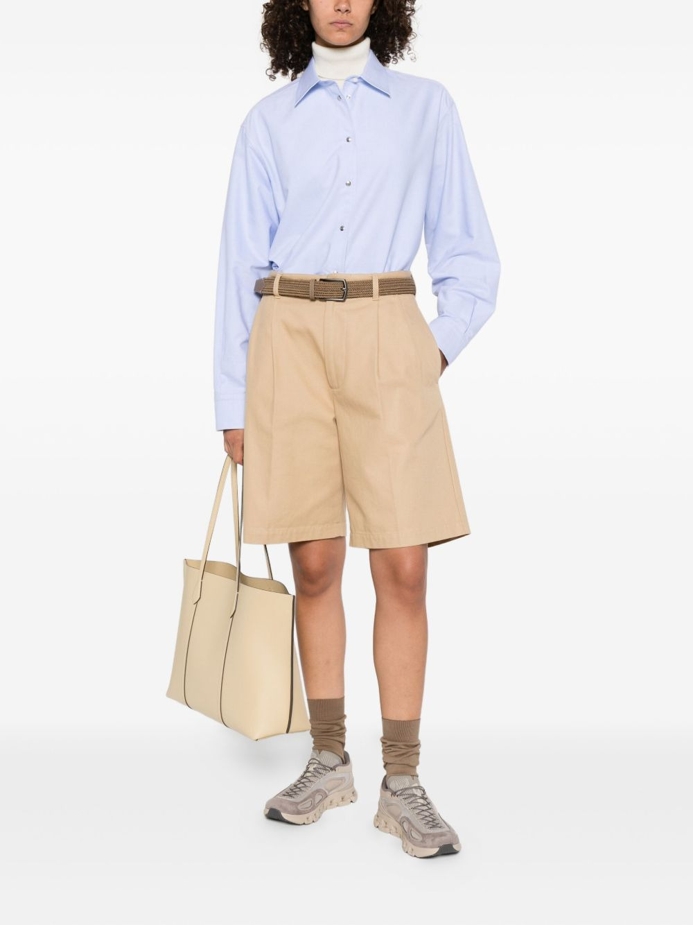 cotton button-fastening shirt - 2