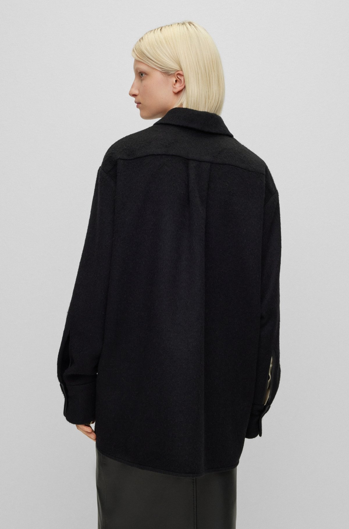 OVERSIZE WOOL-BLEND SHIRT JACKET - 5