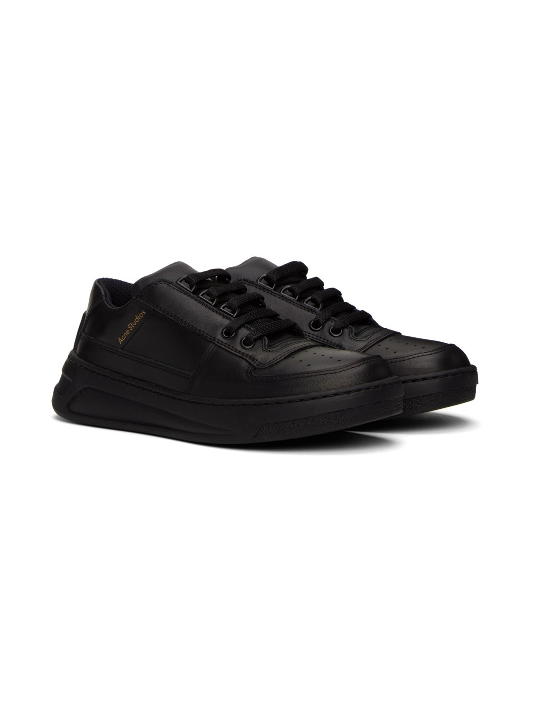 Black Perforated Sneakers - 4