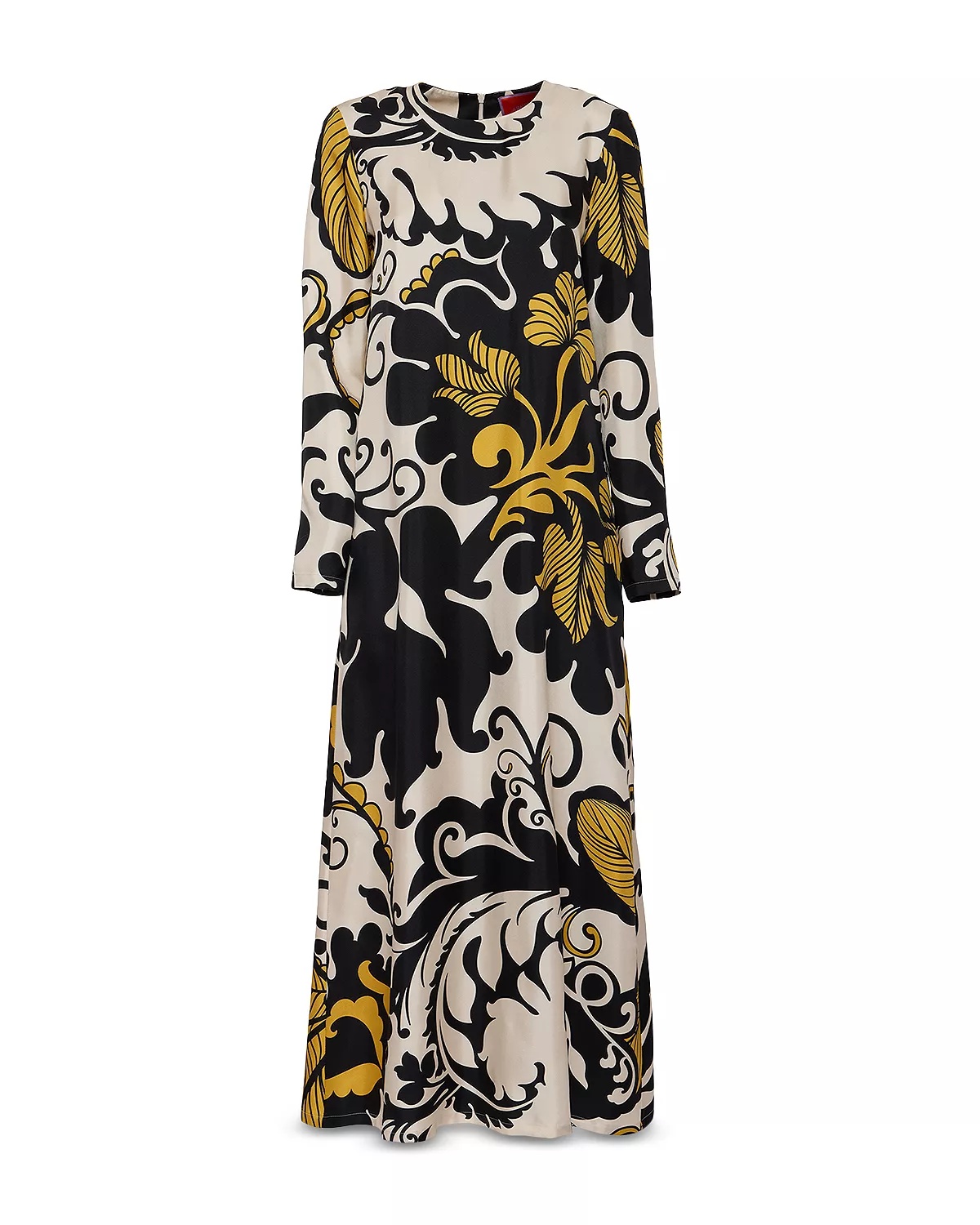 Silk Long Sleeve Swing Dress - 2
