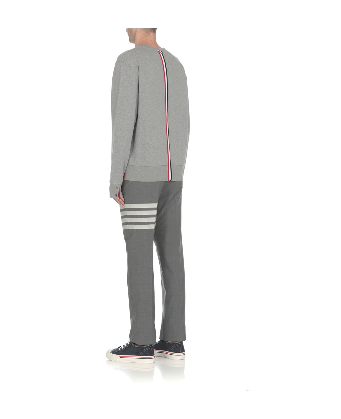 Sweatshirt With Tricolor Inlay - 4