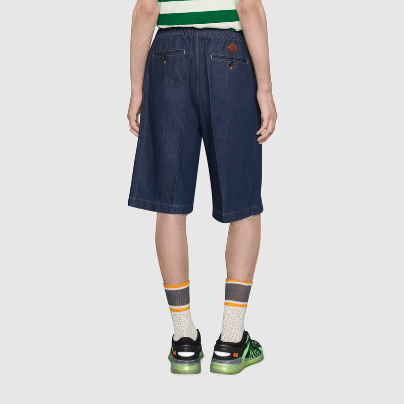 Stonewashed denim Bermuda shorts 5