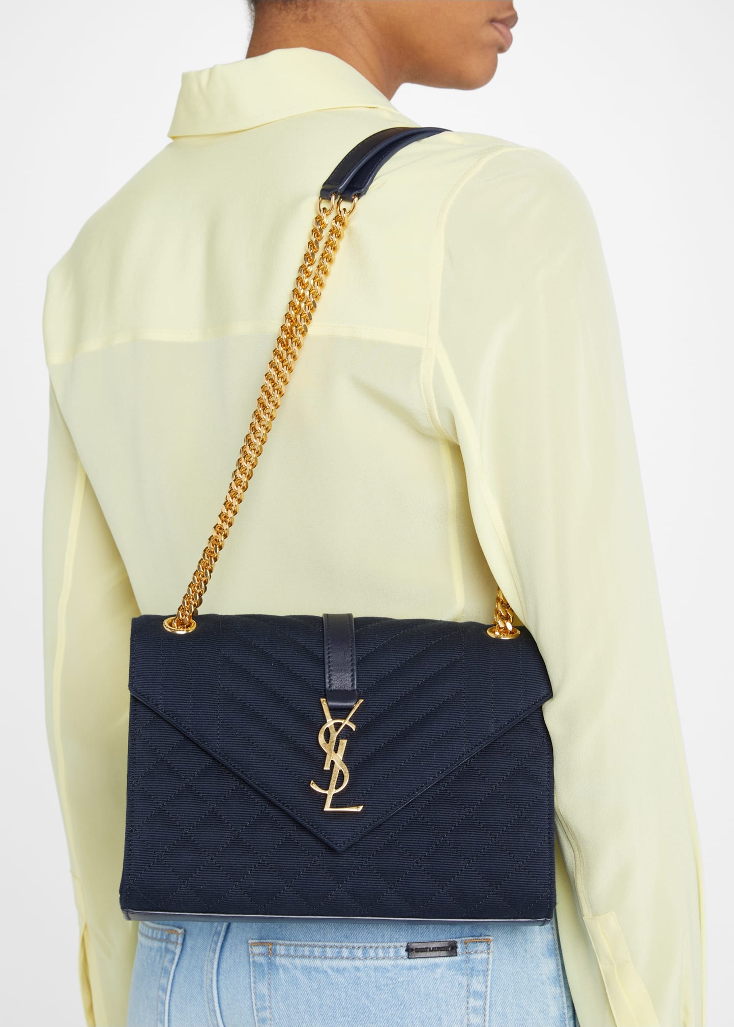 YSL Medium Triquilted Chain Shoulder Bag - 2