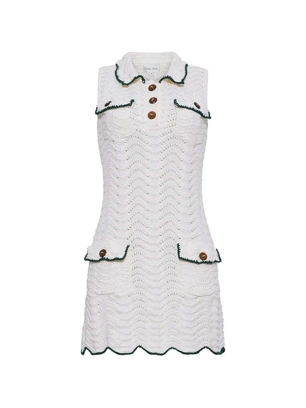 Sheena scalloped collared mini dress - 1