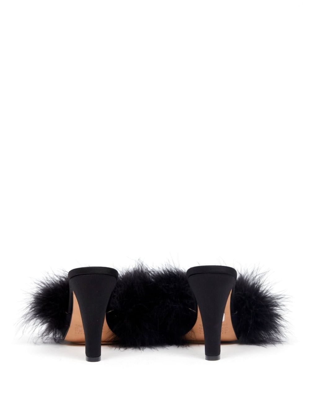 90mm feather-embellished mules - 3