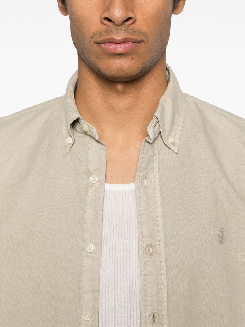 embroidered-logo shirt 5