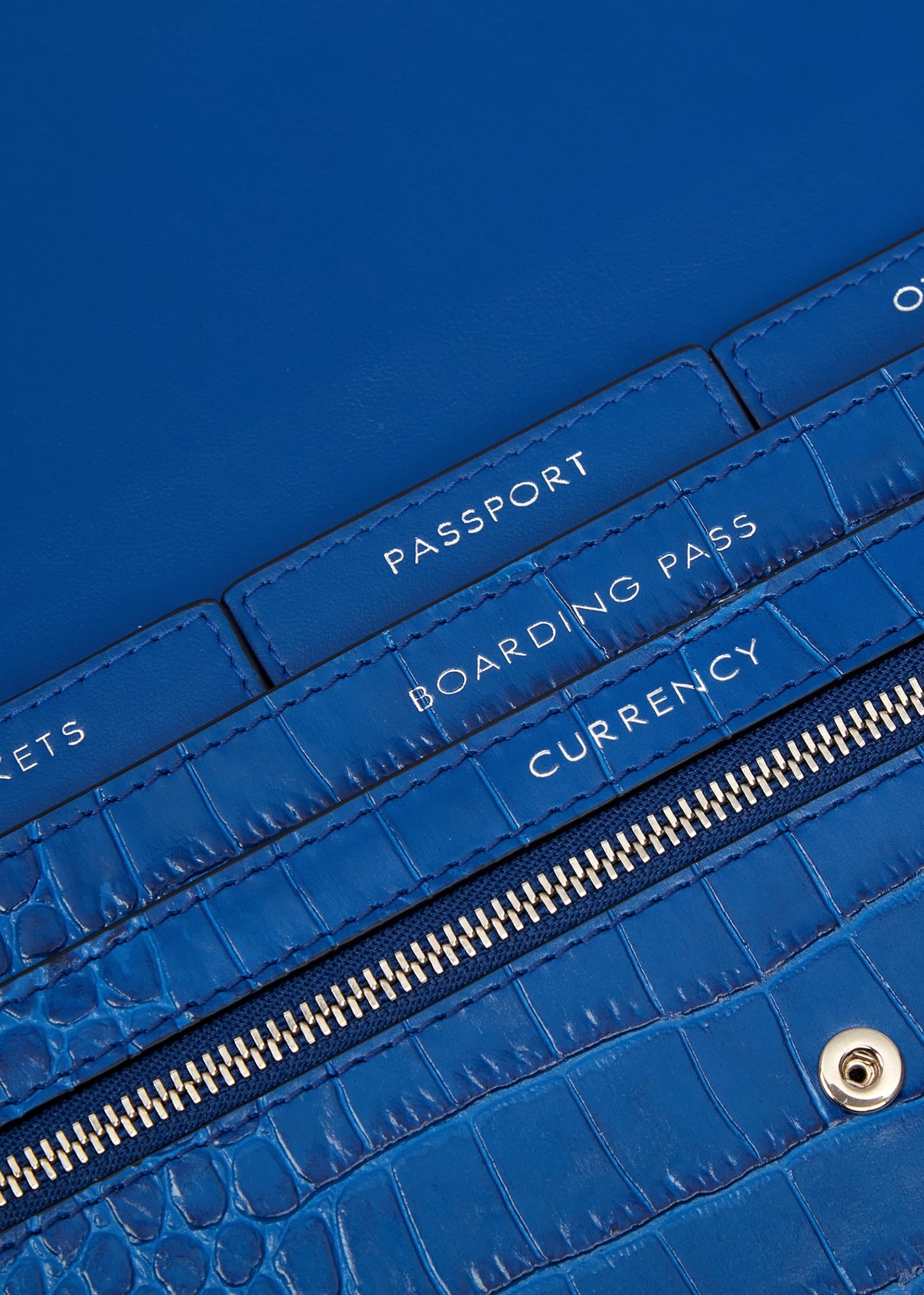 Marshall Travel Wallet in Mara Croc-Embossed Leather - 6