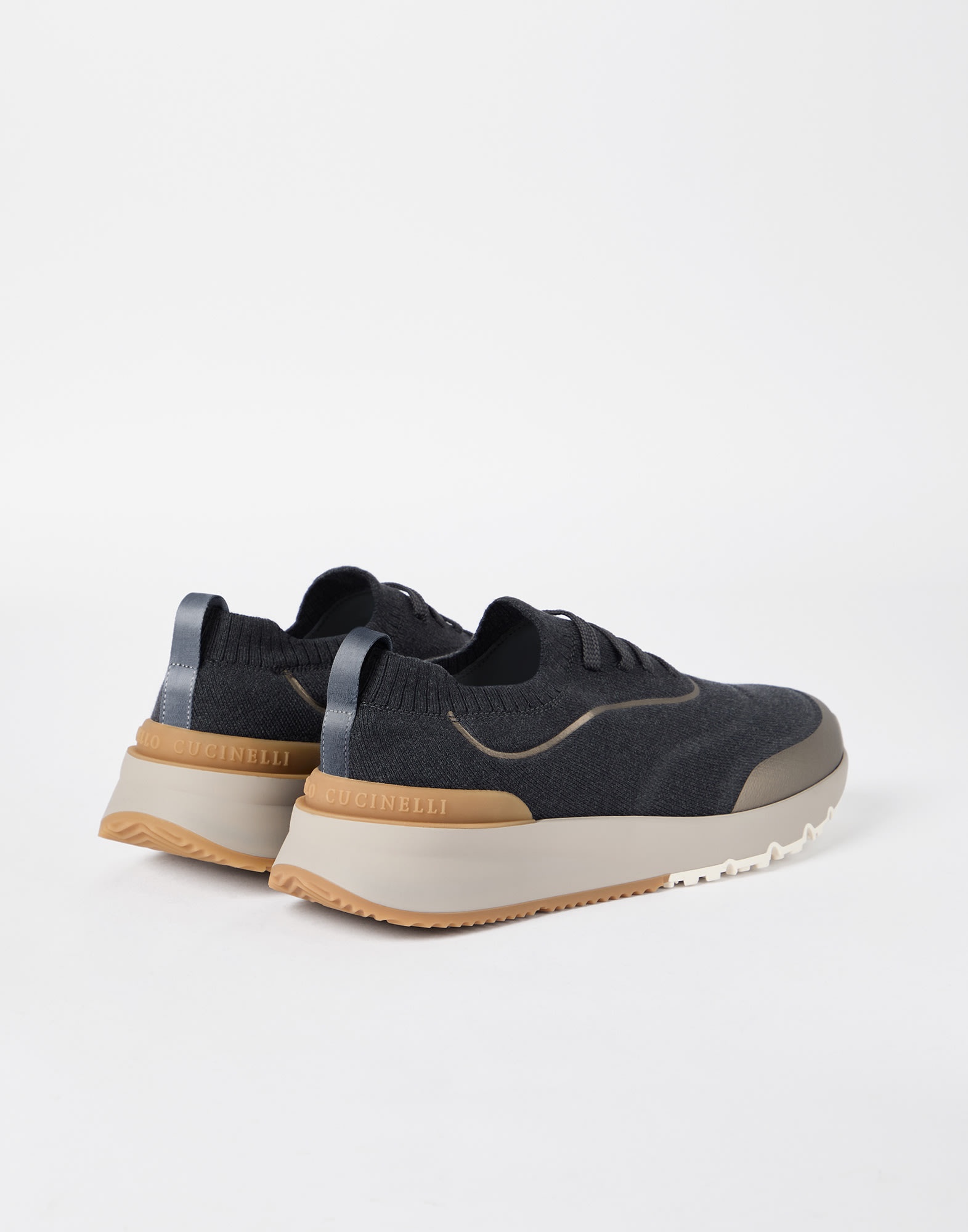 Techno cotton knit runners with heat-bonded details - 2