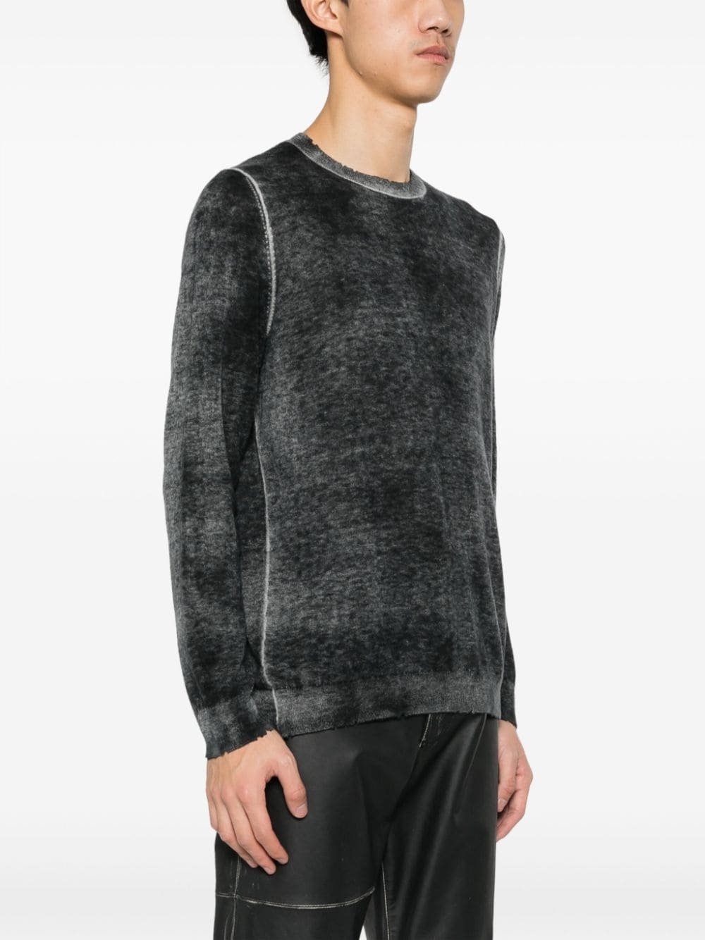 distressed-effect jumper - 3