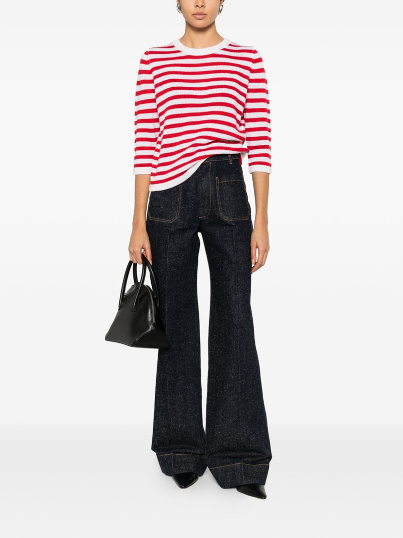 Allude striped-pattern sweater outlook