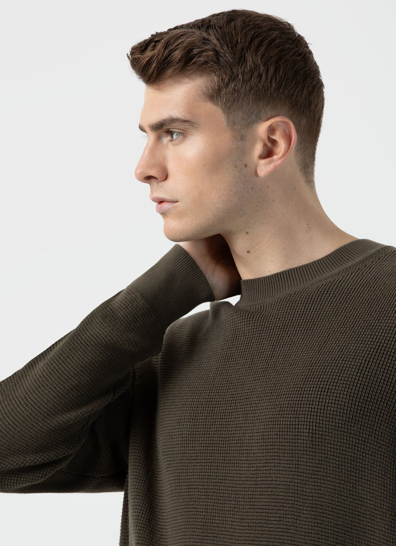 Waffle Stitch Crew Neck Jumper 6