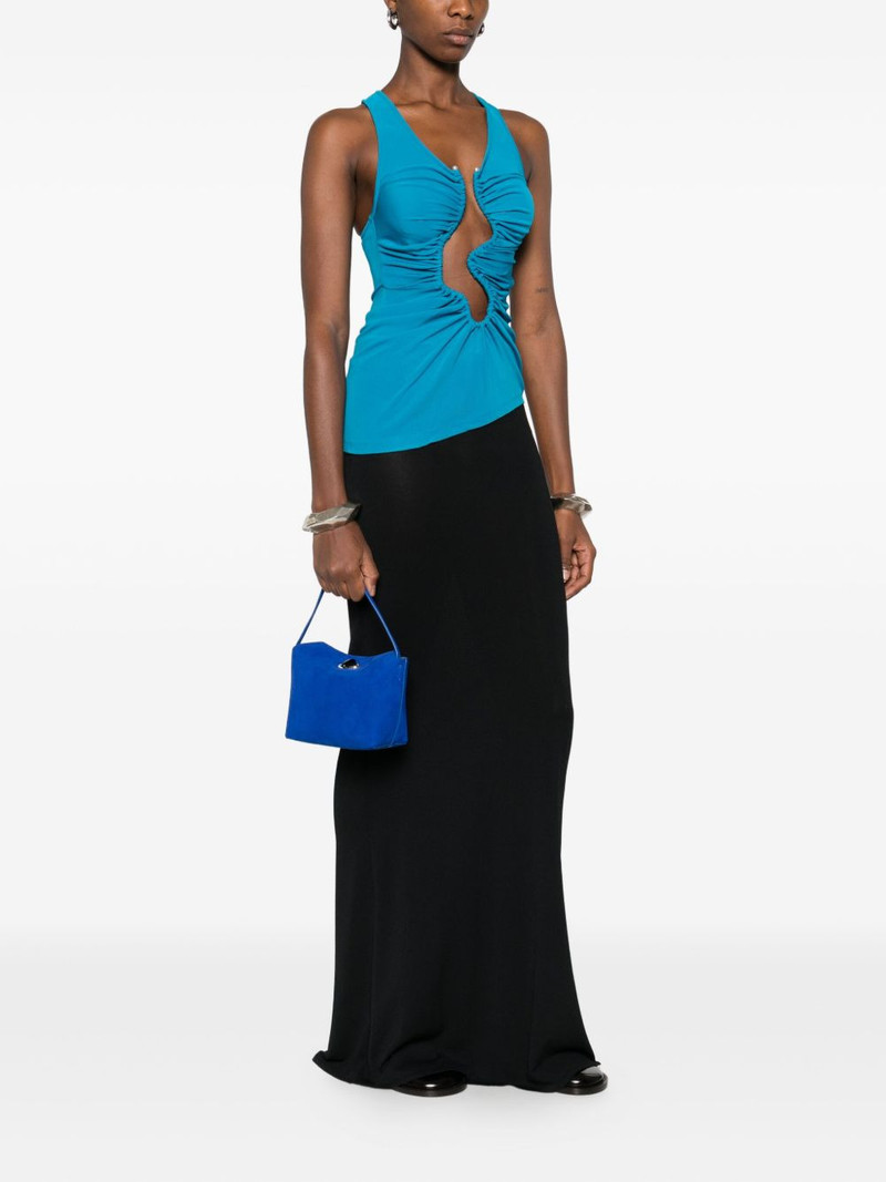 CHRISTOPHER ESBER mini turn-lock suede tote bag outlook