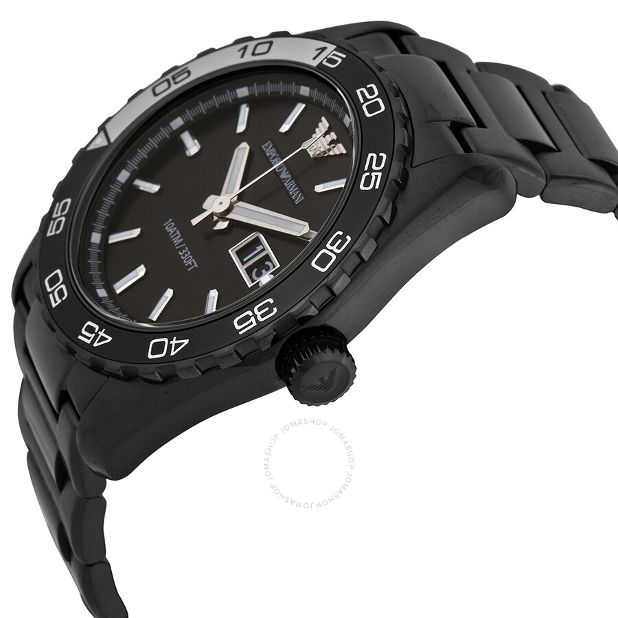 Emporio Armani Sportivo Black Dial Blaxk Ion-plated Men's Watch AR6049 - 2