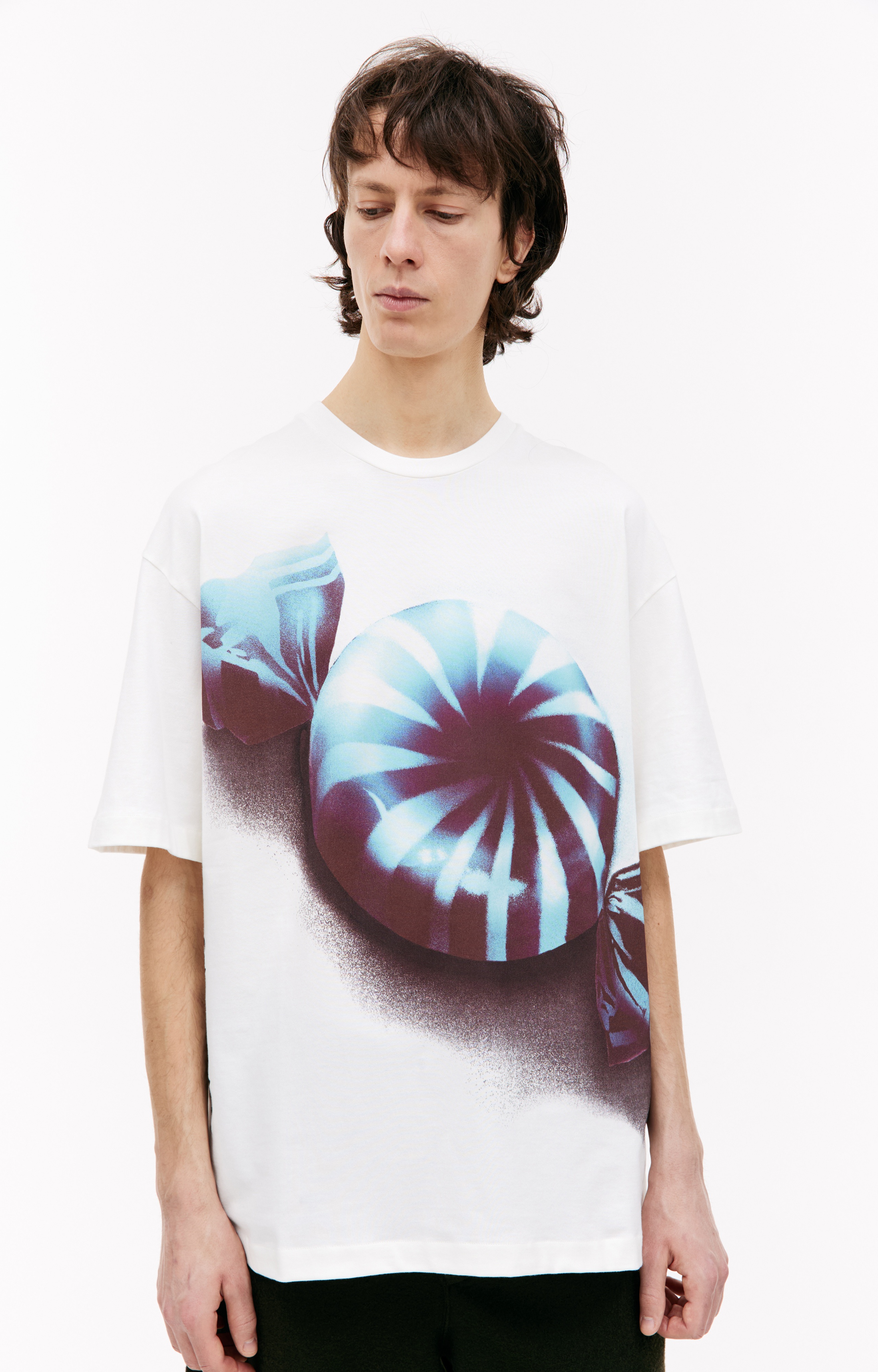 WHITE PRINTED T-SHIRT - 4