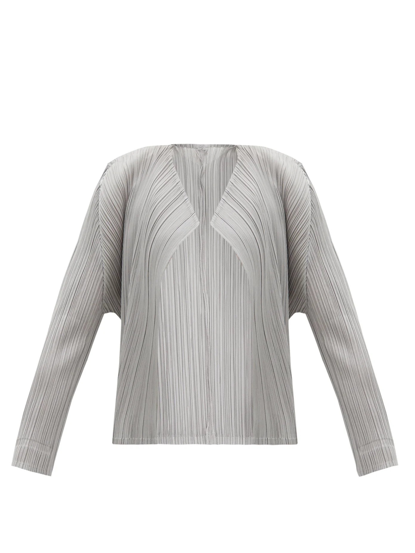 Technical-pleated cardigan - 1