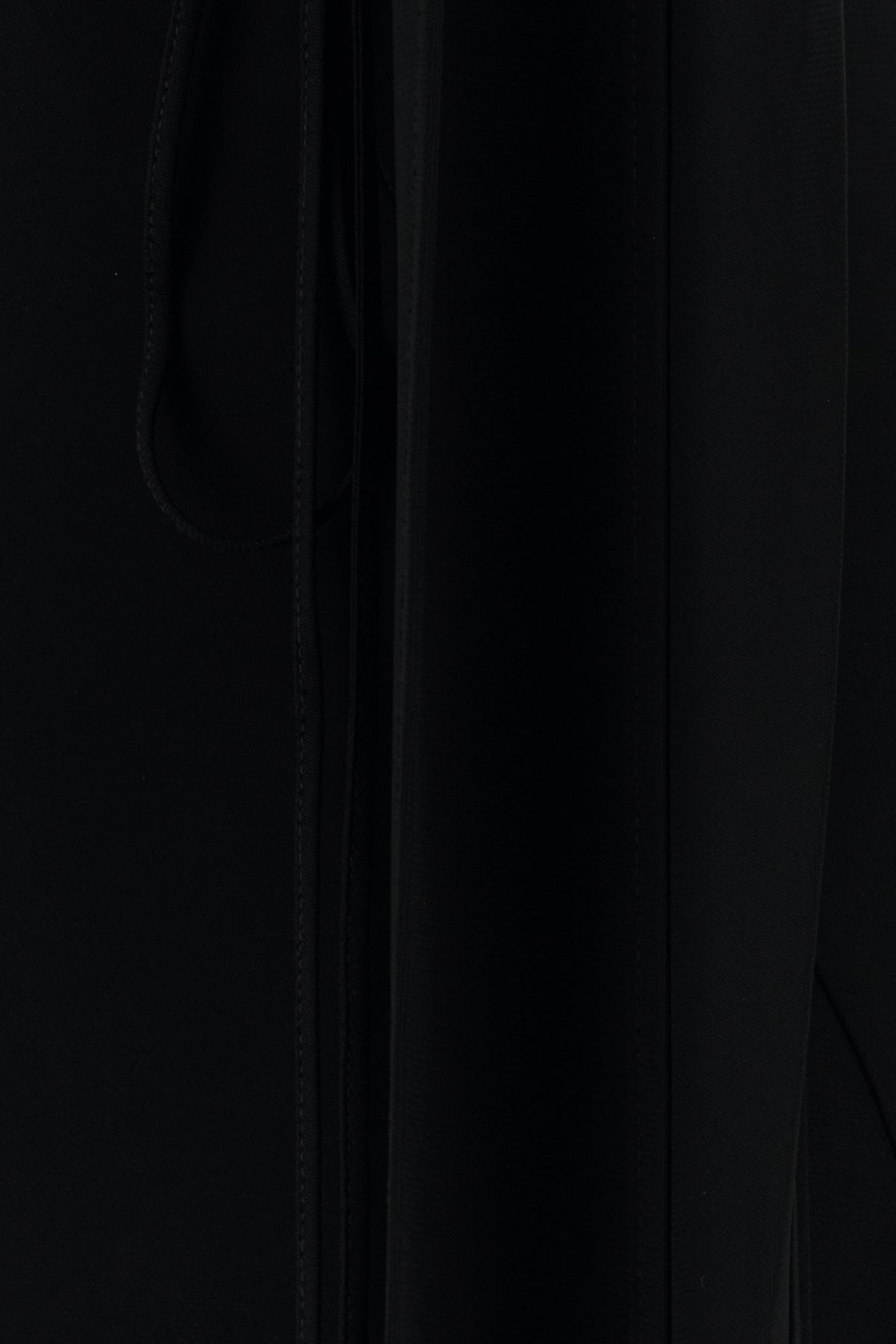 Black crepe long dress - 5