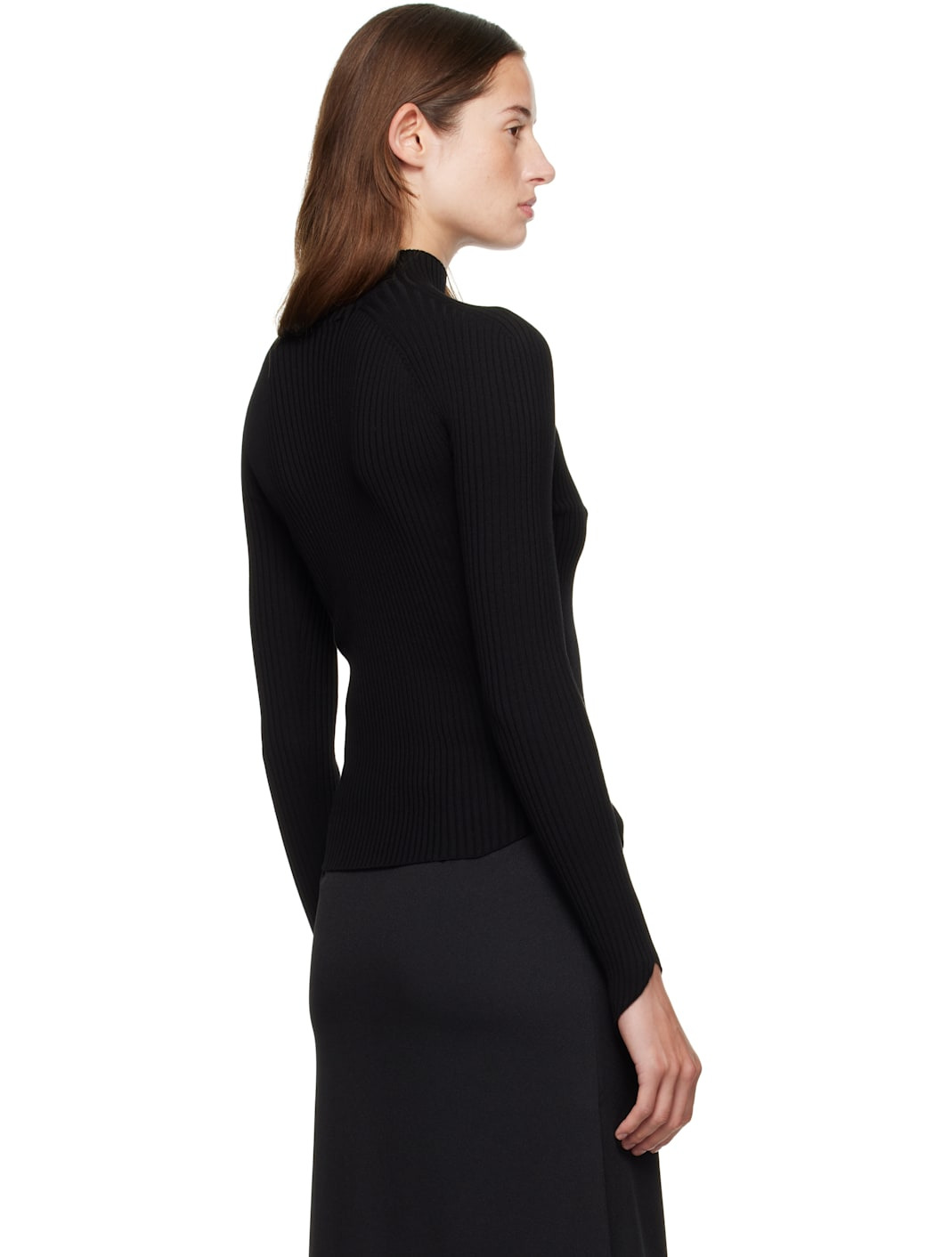 Black Circle Mockneck Sweater - 3
