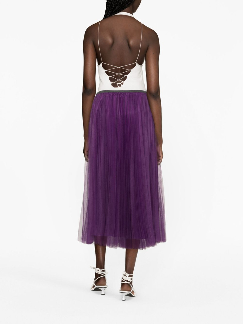 pleated tulle midi skirt 3