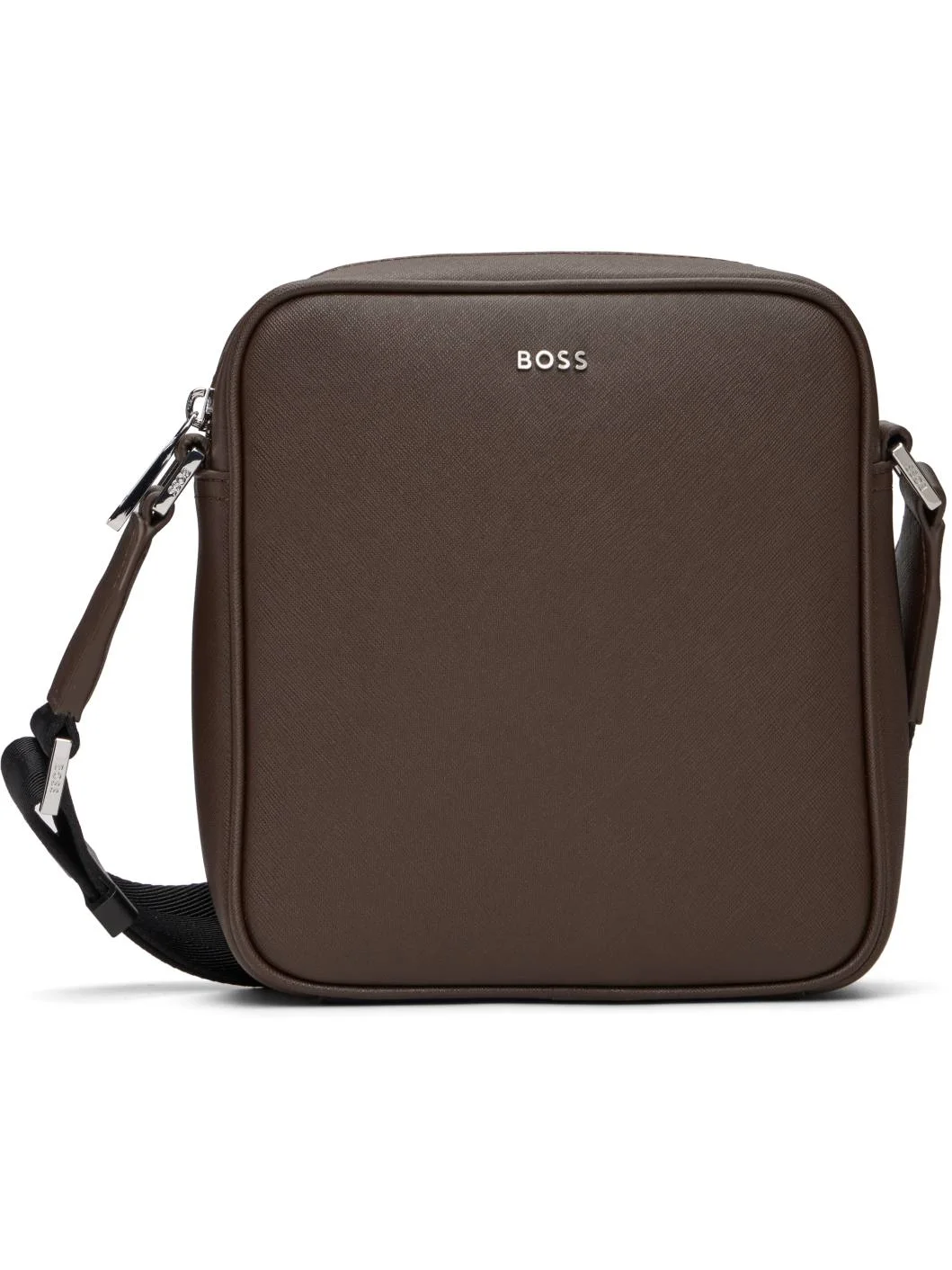 Brown Logo Lettering Reporter Bag - 1