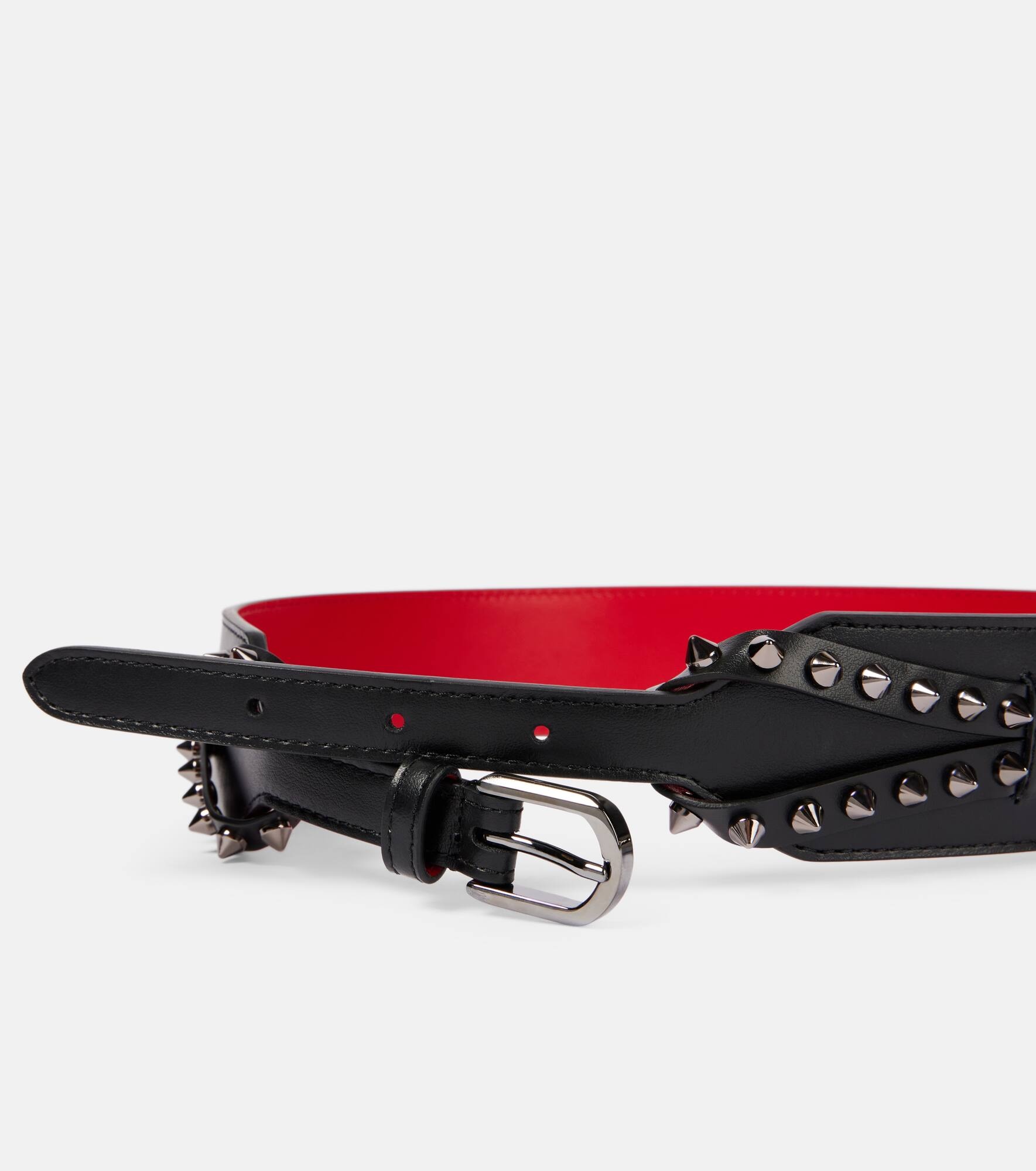 Cabata studded leather belt - 3