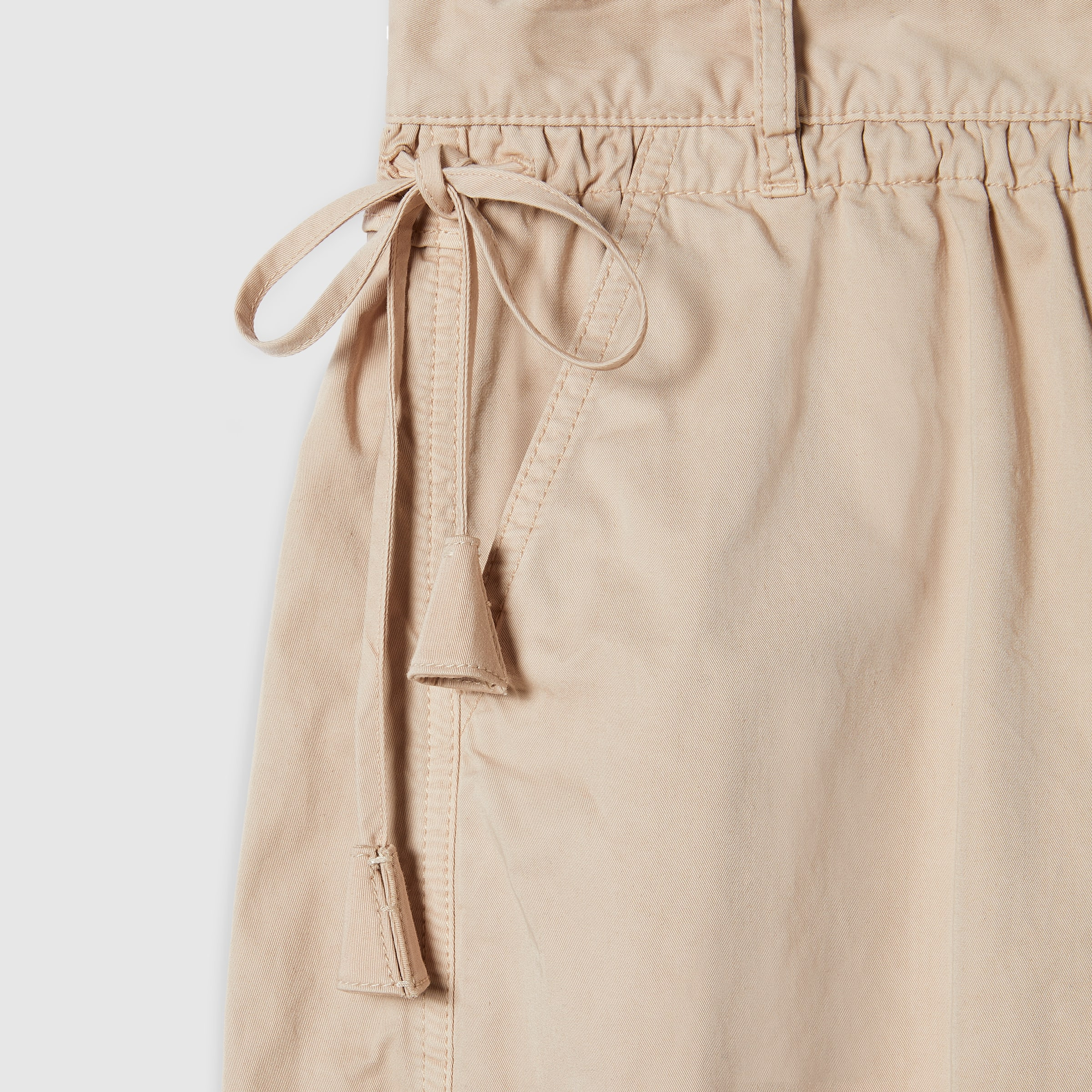 Cotton twill pants with tie sides - 6
