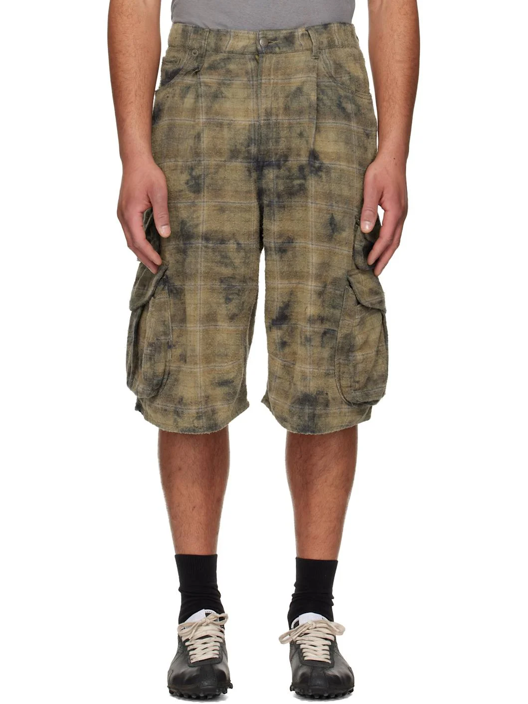 Khaki Bermuda Cargo Shorts - 1