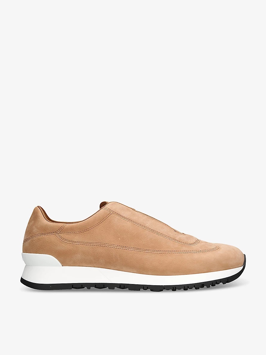 Lift almond-toe suede low-top trainers - 1