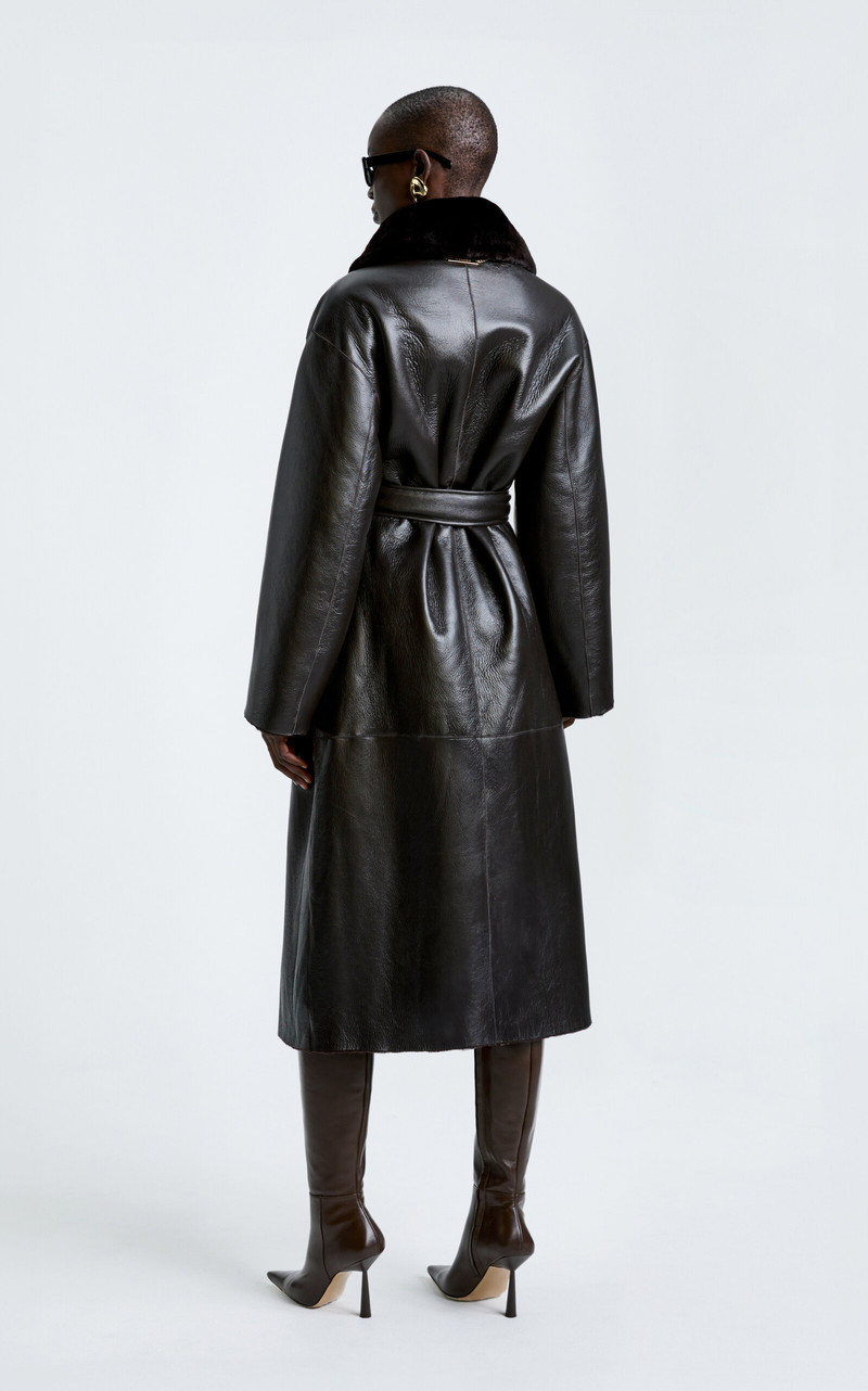 Imani Shearling Coat brown 4