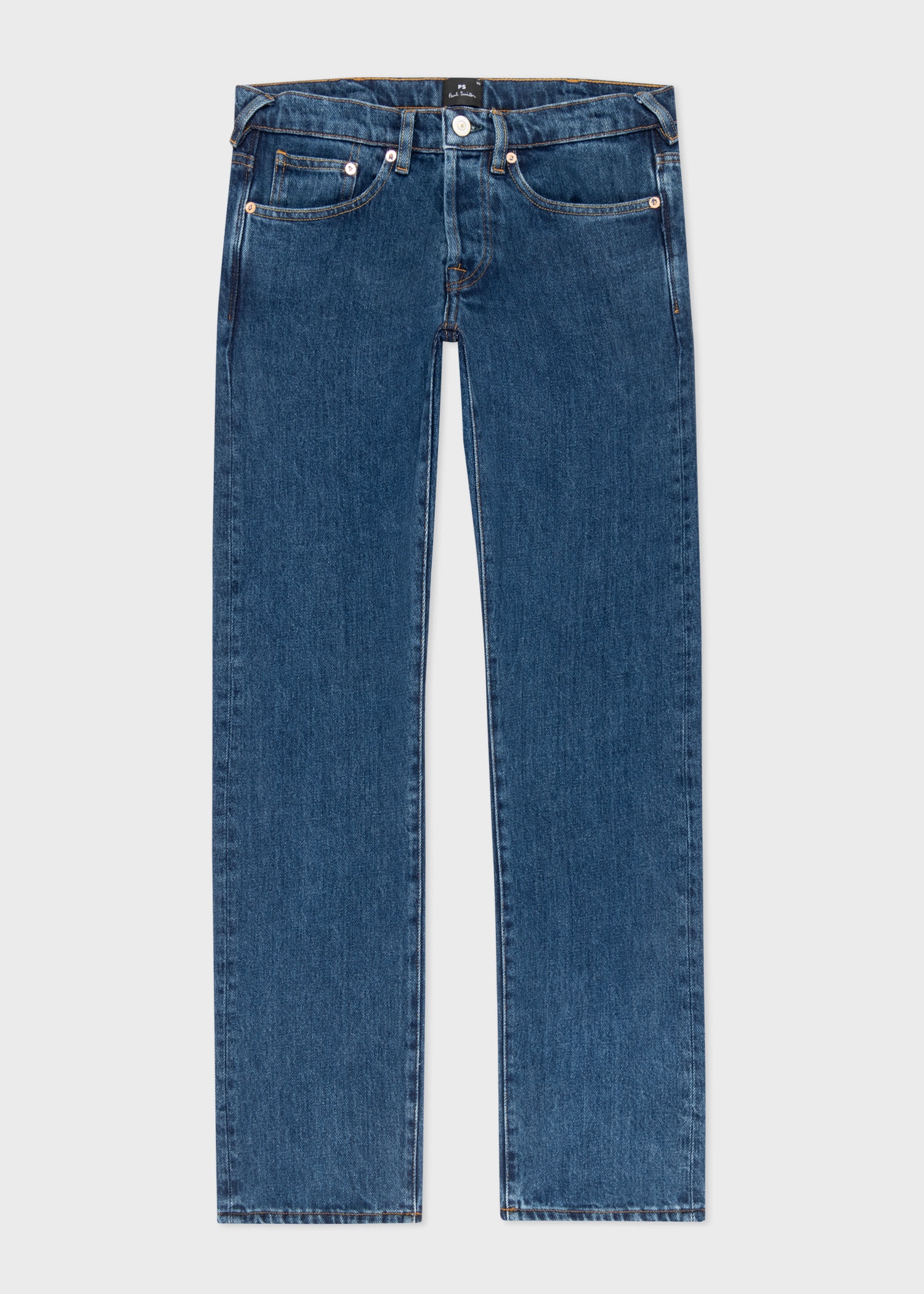 Mid-Wash 'Organic Authentic Twill' Jeans - 1