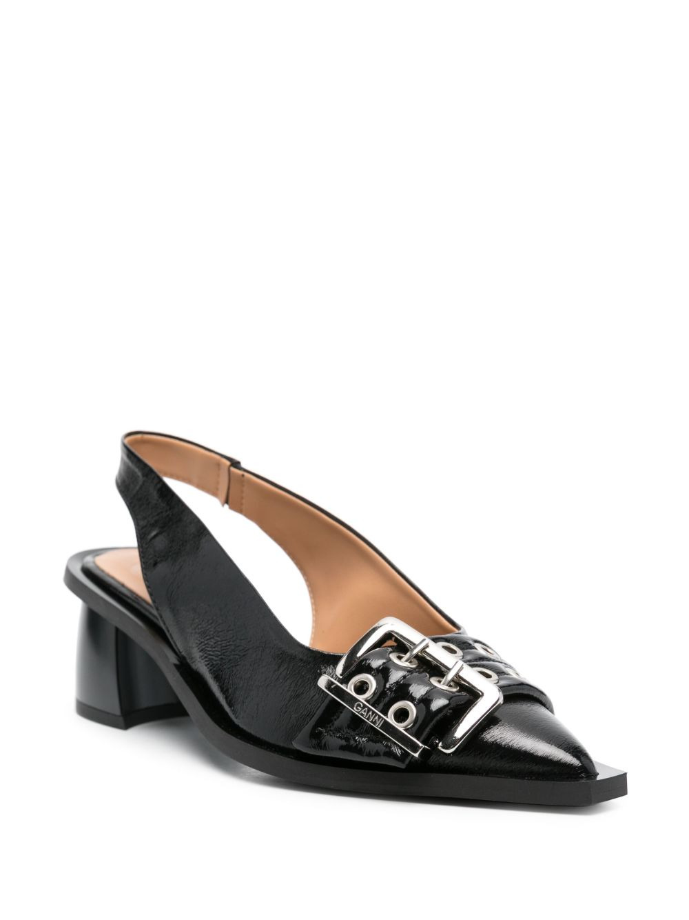 50mm eyelet-detail slingback pumps - 2
