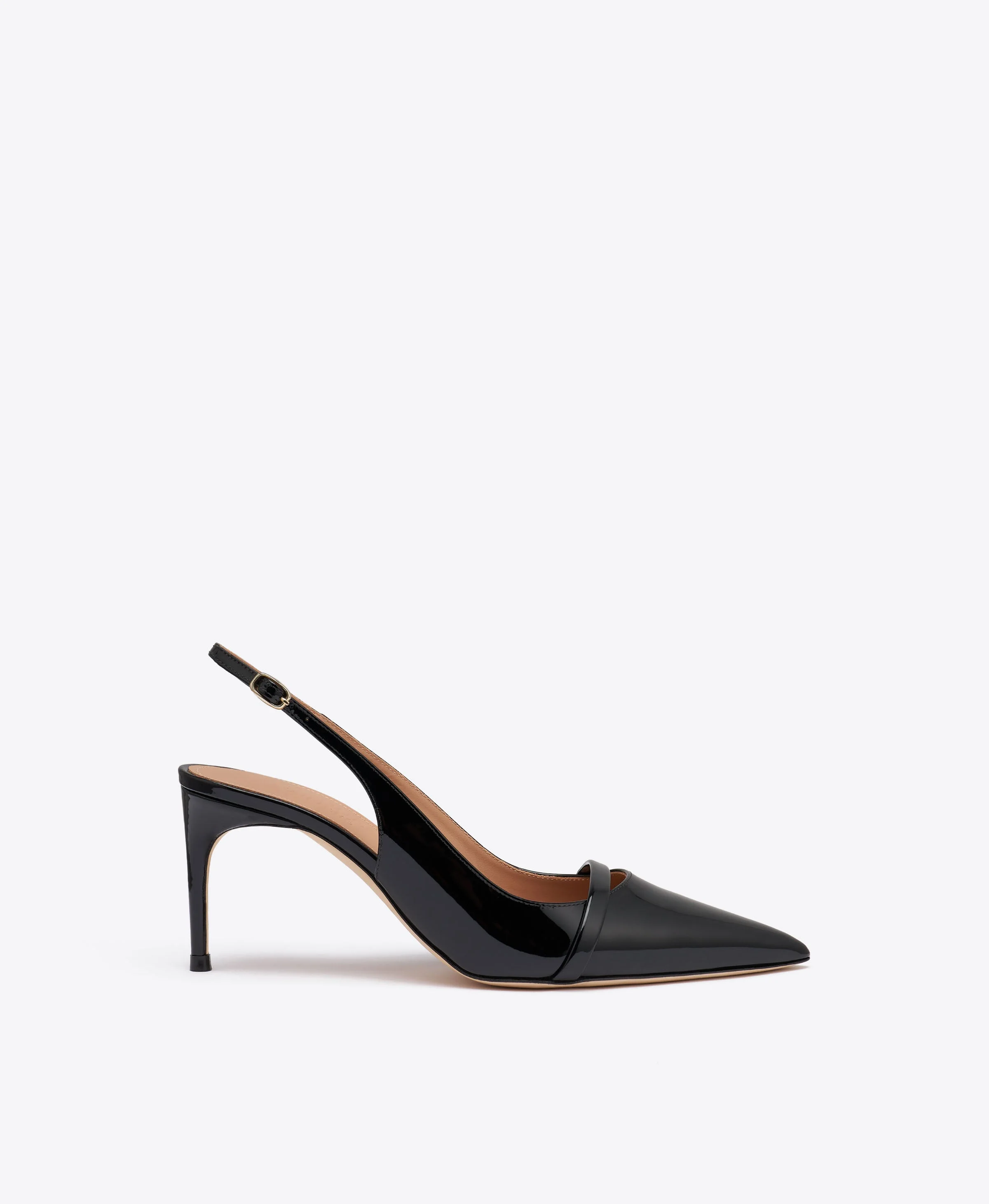 Schiffer 70 Black Patent Leather Slingback Pumps - 1