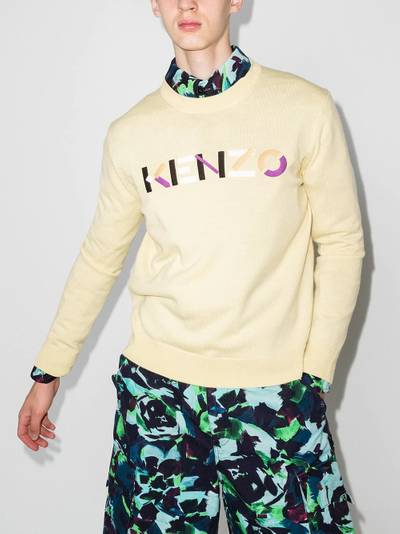 KENZO embroidered-logo crew neck jumper outlook