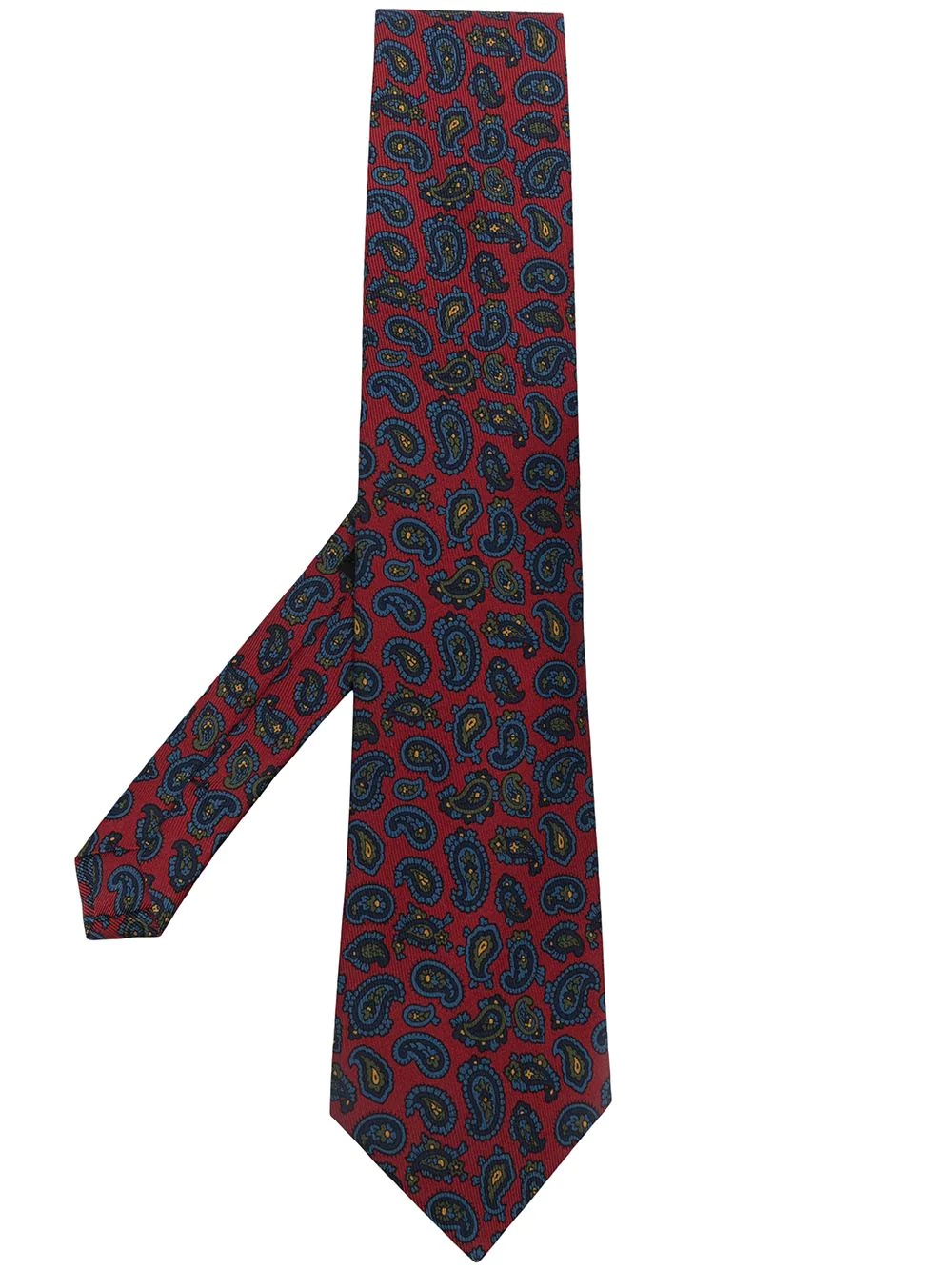 paisley-print silk tie - 1