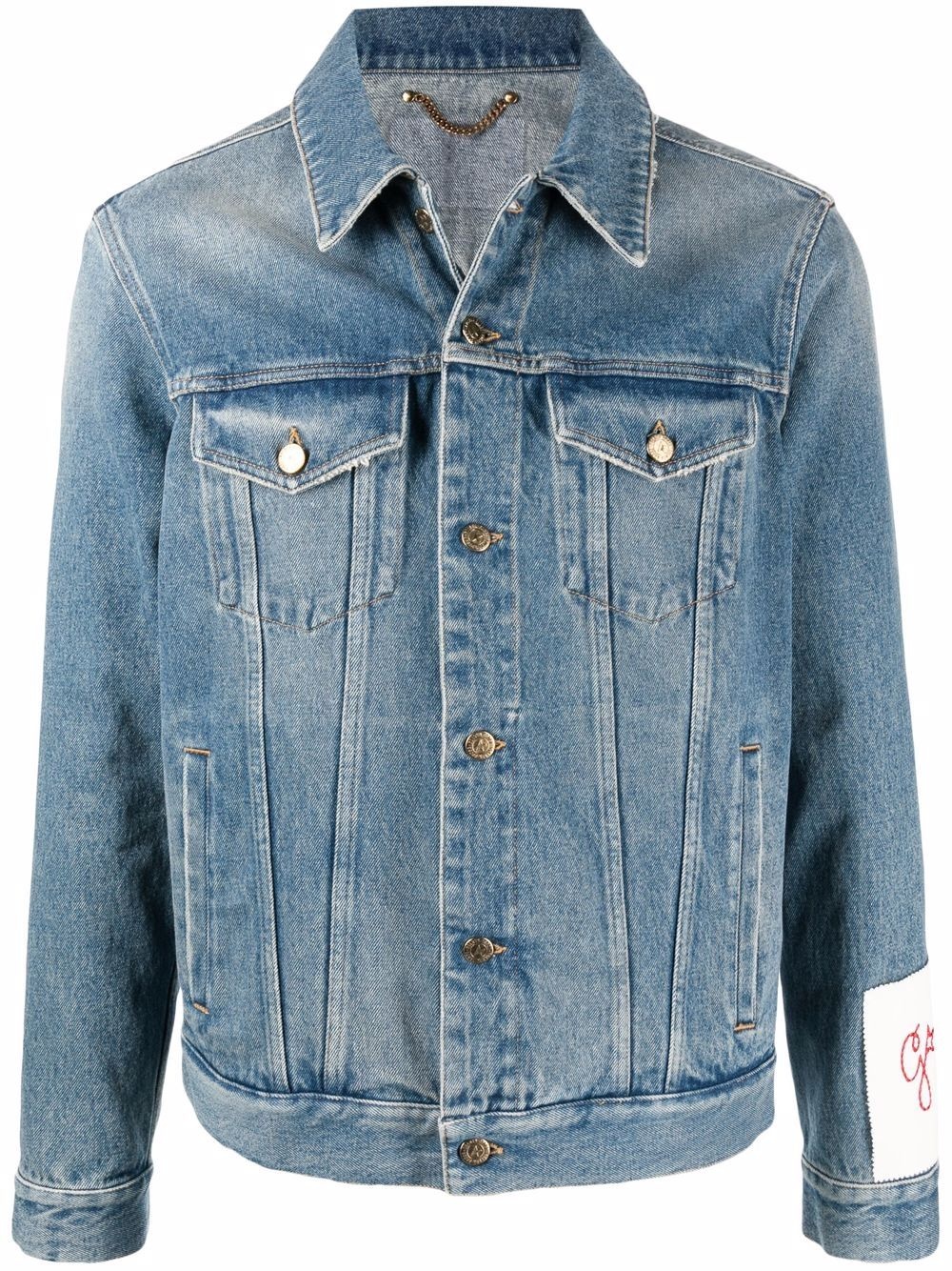 stonewashed denim jacket - 1