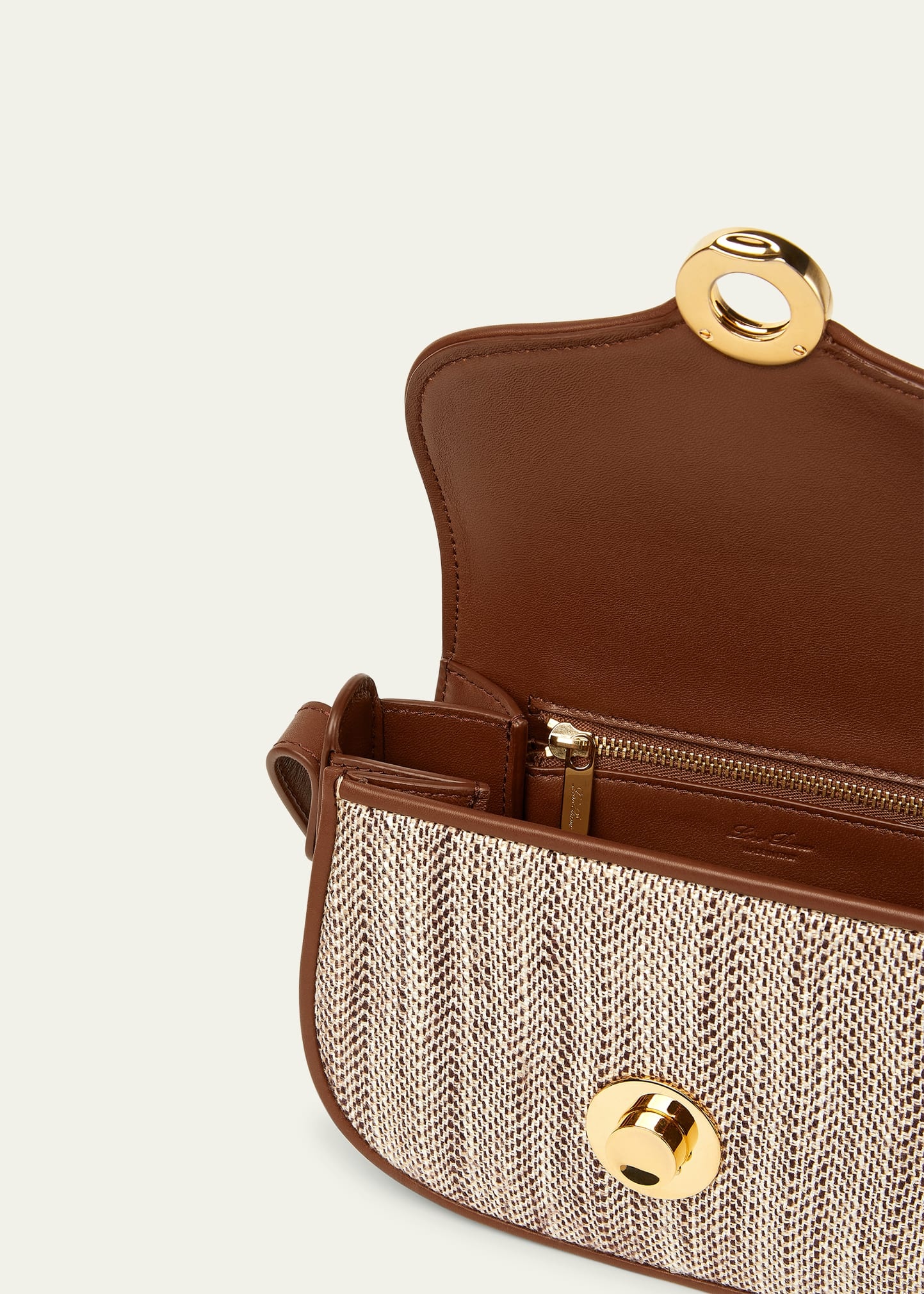 Mini Ghiera Chevron Bag in Silk Blend - 3