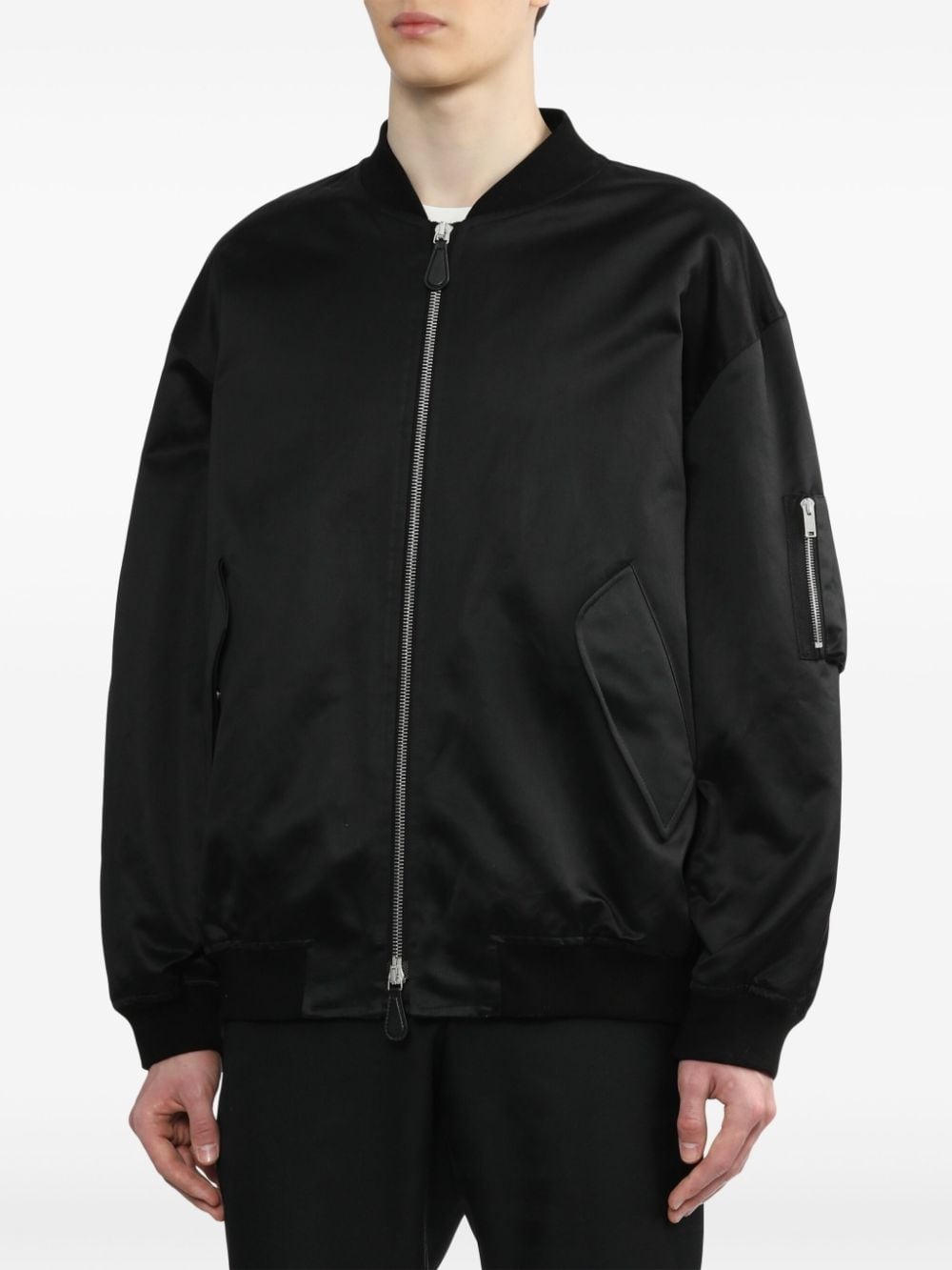 Zipped sleeve bomber jacket - 3