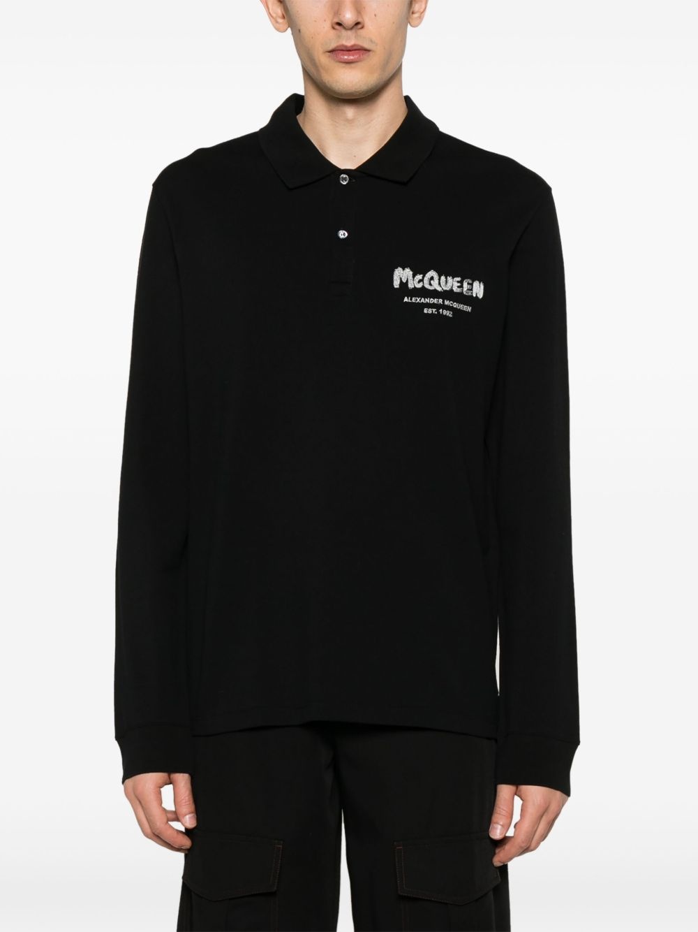 embroidered-logo polo shirt - 4