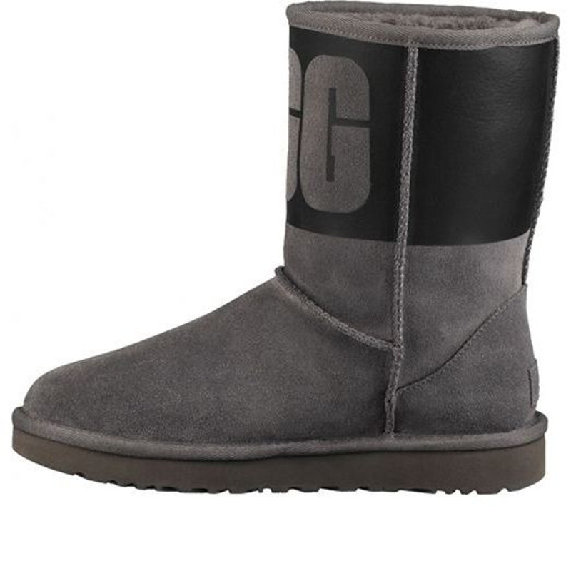(WMNS) UGG Classic Short Rubber Boot 'Grey' 1096473-GRB 1
