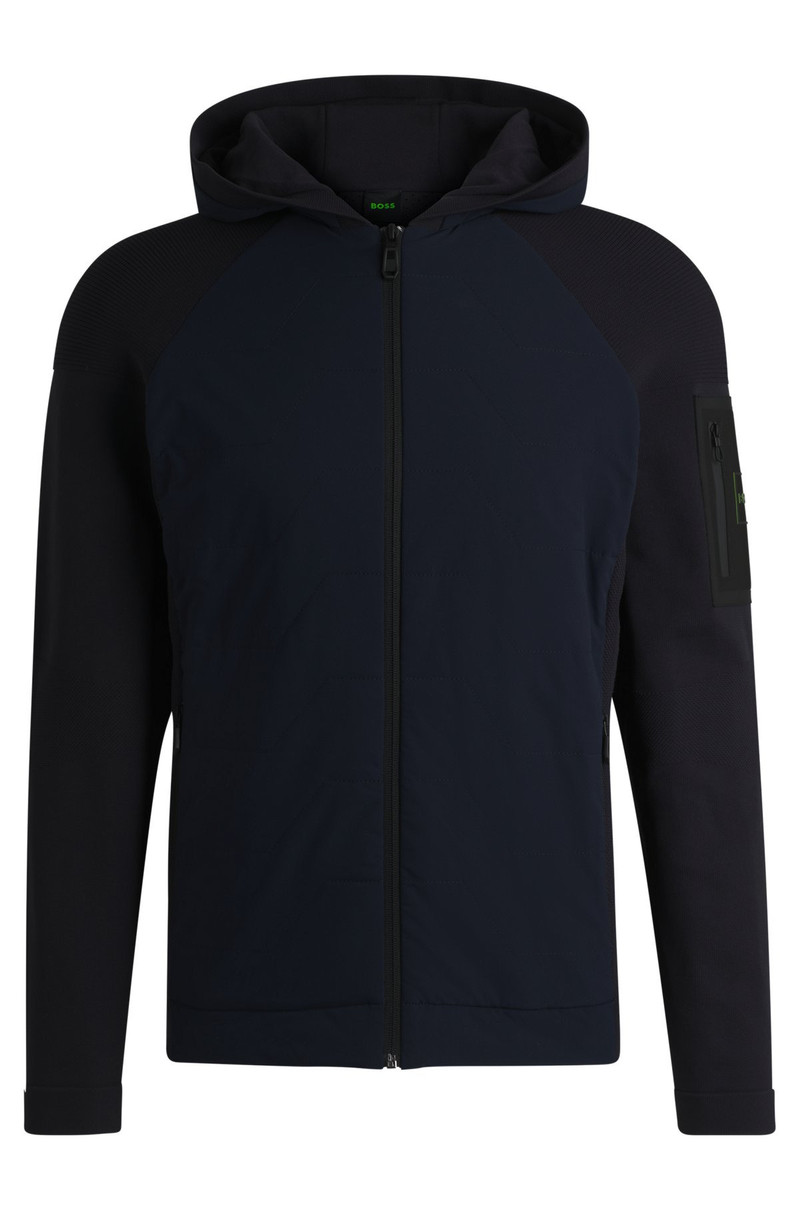 KNITTED JACKET WITH PADDED FRONT 1