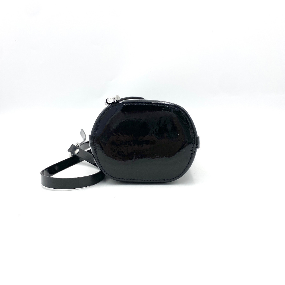 Vivienne - Vivienne Westwood Black Patent Daisy Drawstring Bucket Bag Small - 6