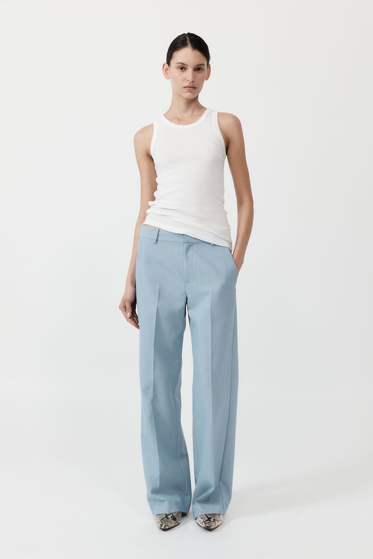 Carter Trousers - Stone Blue - 2