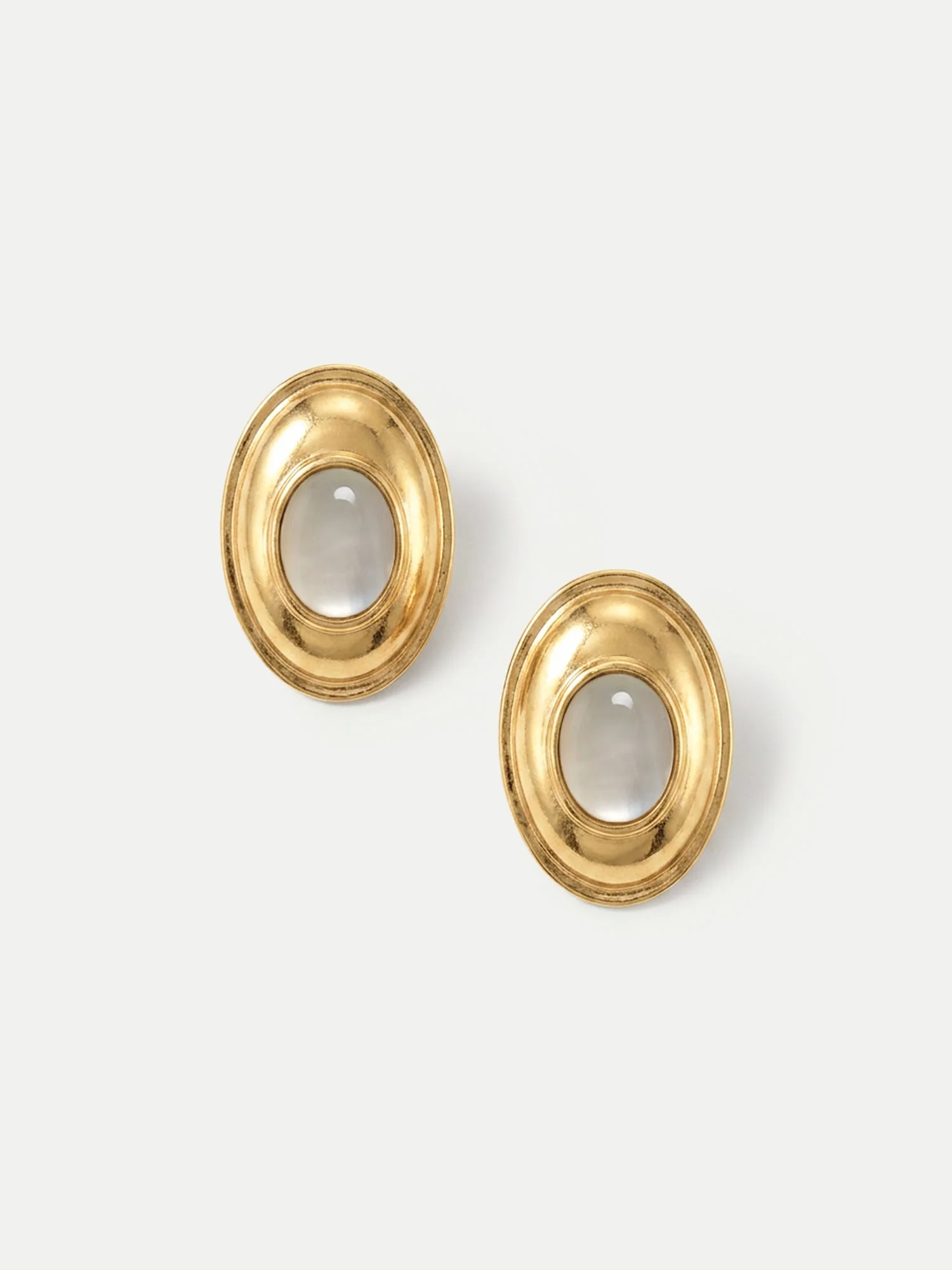 CAT’S EYE CABOCHON EARRING - 1