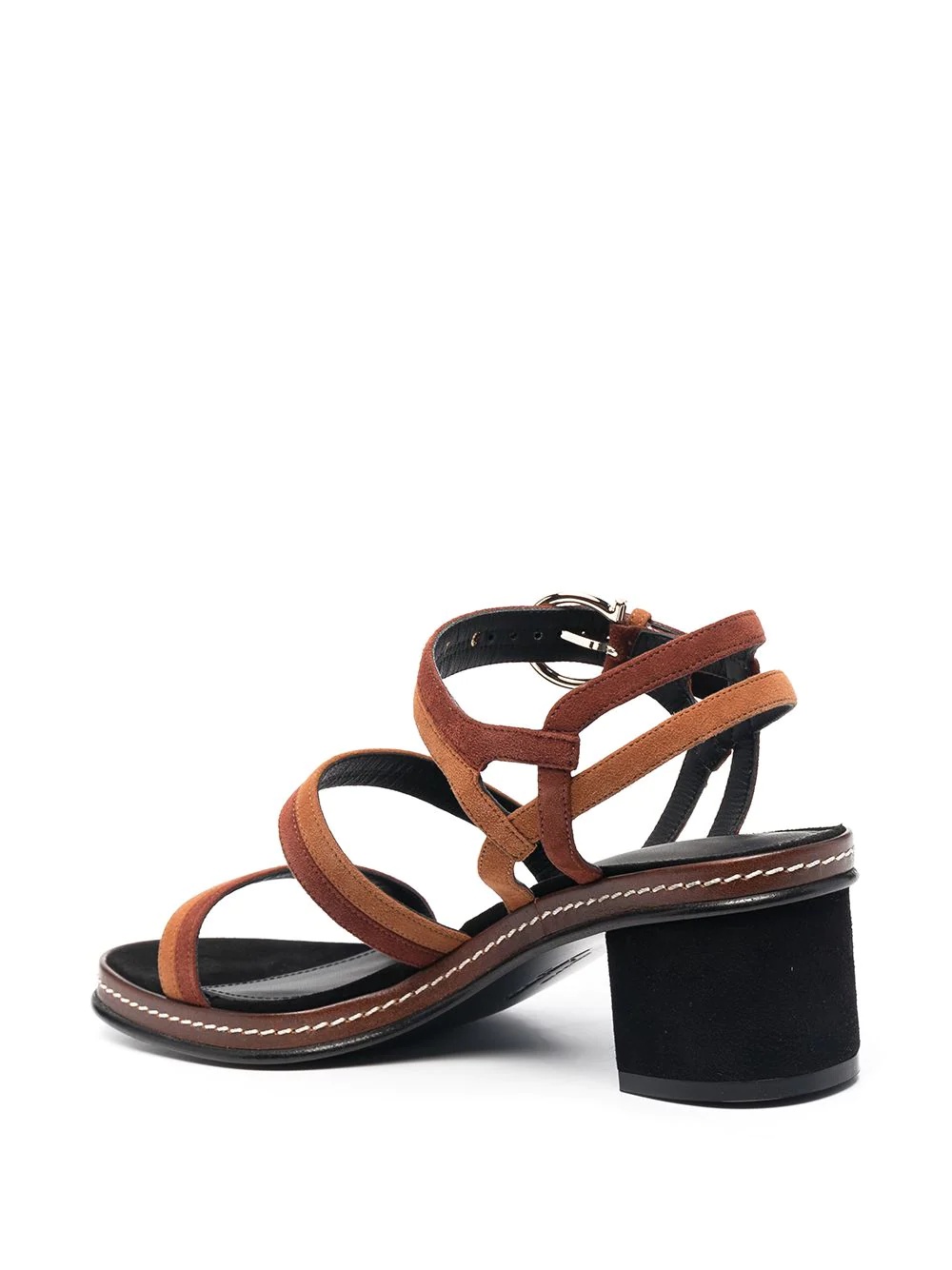 two-tone leather sandals - 3